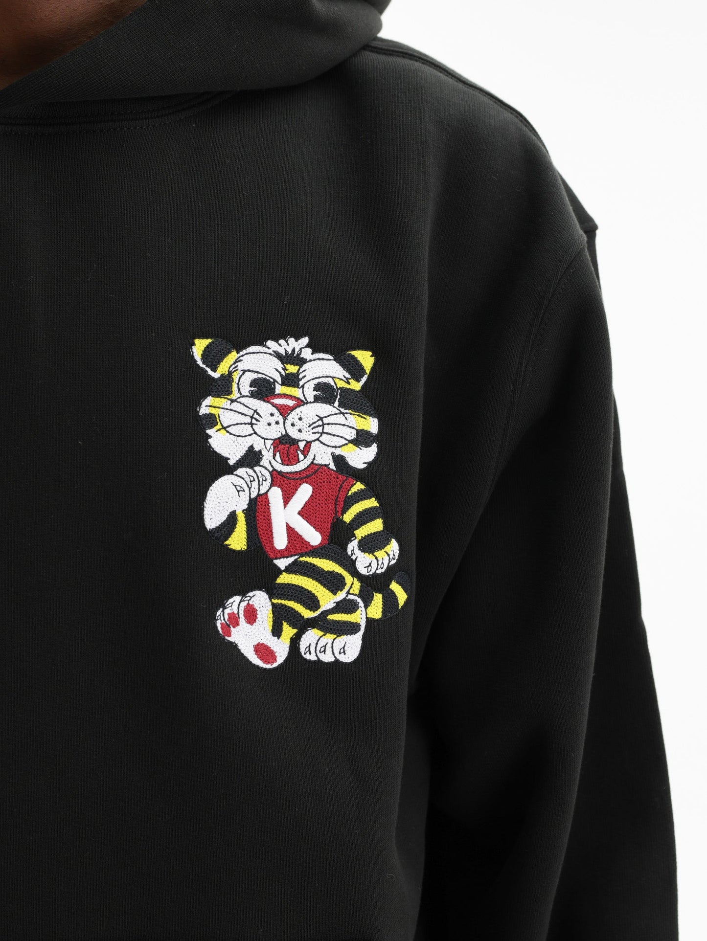 Kenzo Hoodie Wild Tiger Embroidered Black