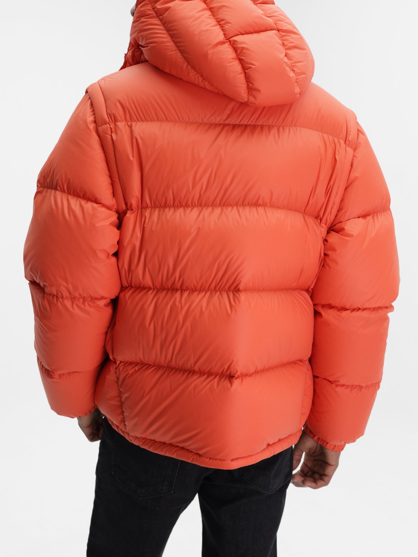 Moncler Jacket Cyclone Puffer Logo Orange