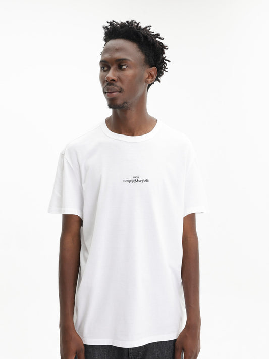 Maison Margiela Upside Down Logo T-Shirt White