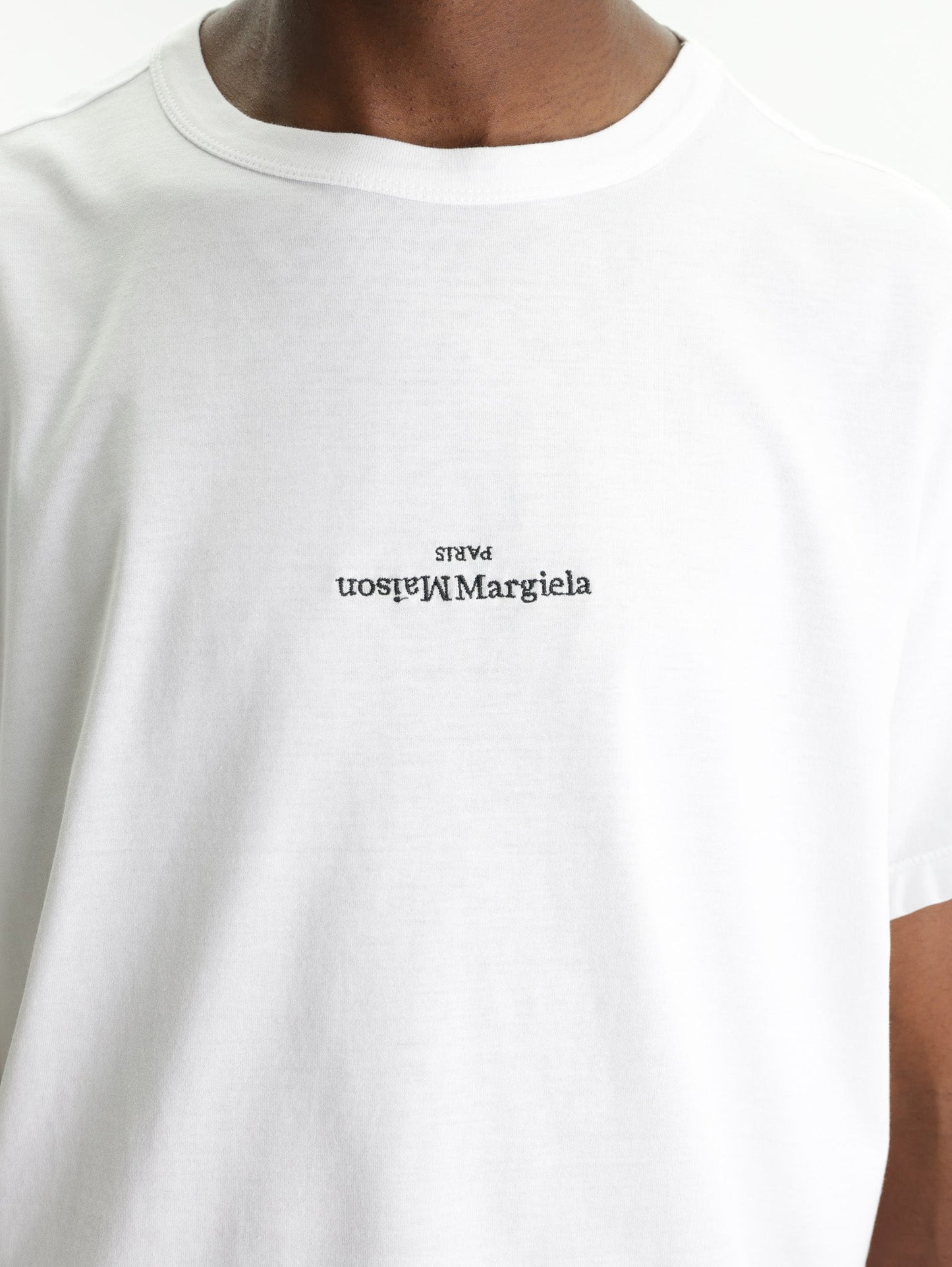 Maison Margiela Upside Down Logo T-Shirt White