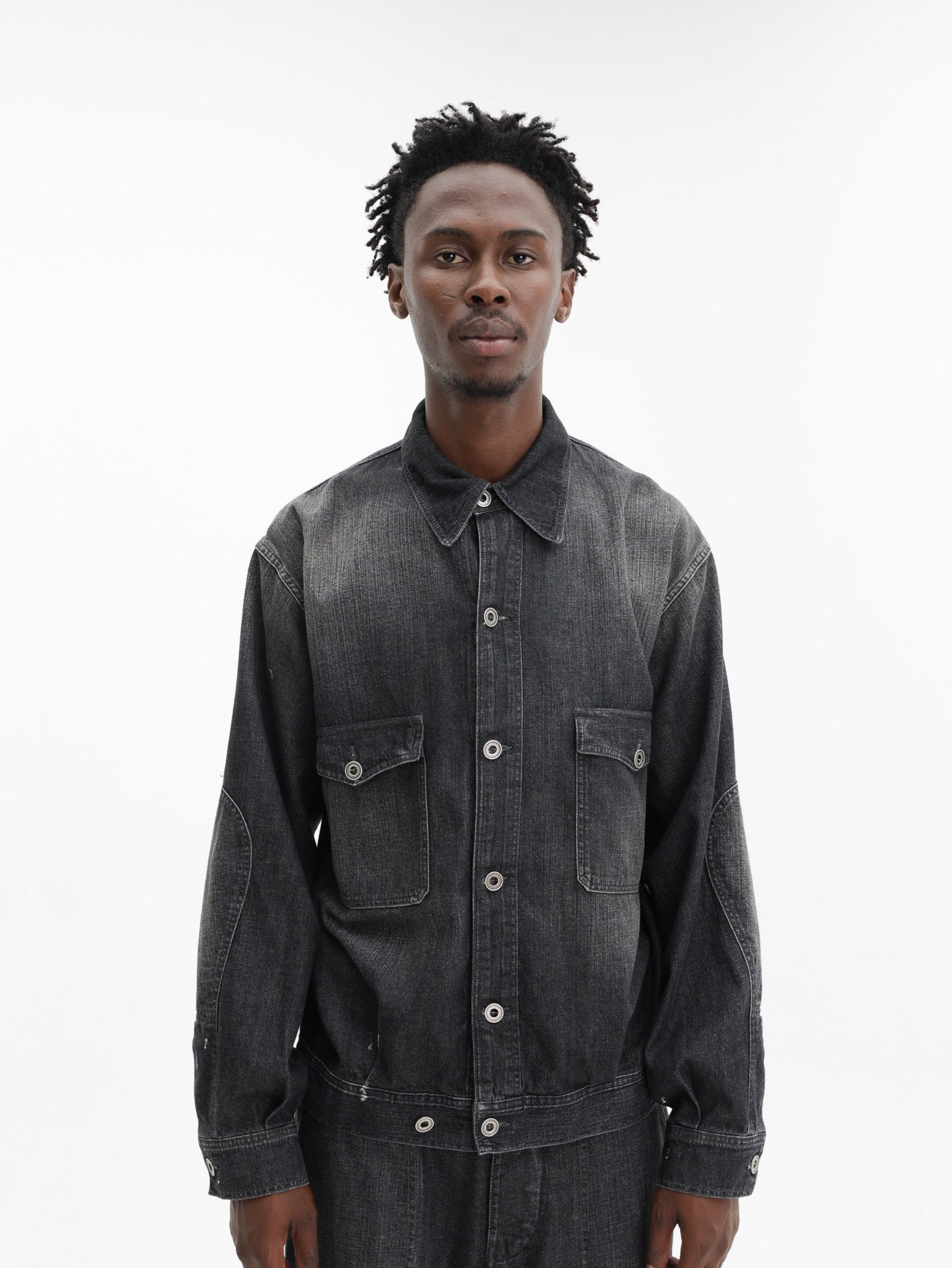 Maison Margiela Washed Trucker Denim Jacket Black