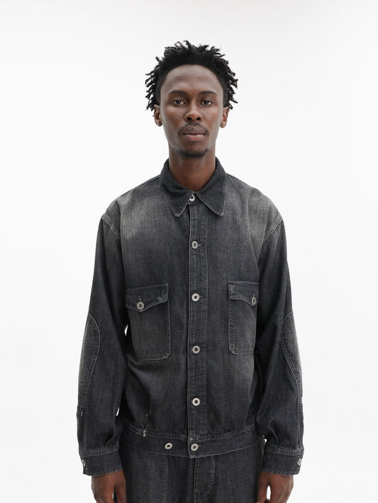 Maison Margiela Washed Trucker Denim Jacket Black