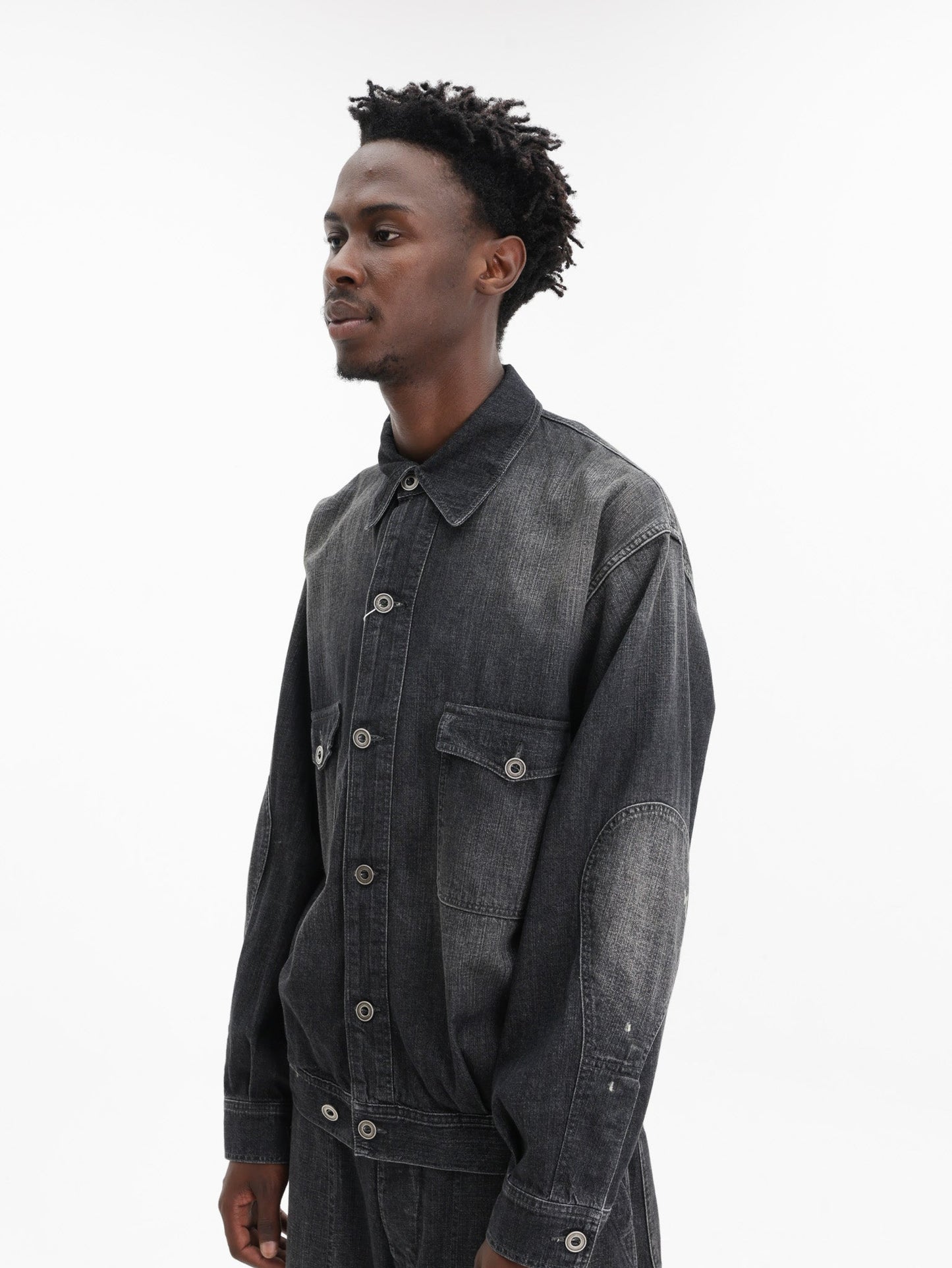 Maison Margiela Washed Trucker Denim Jacket Black