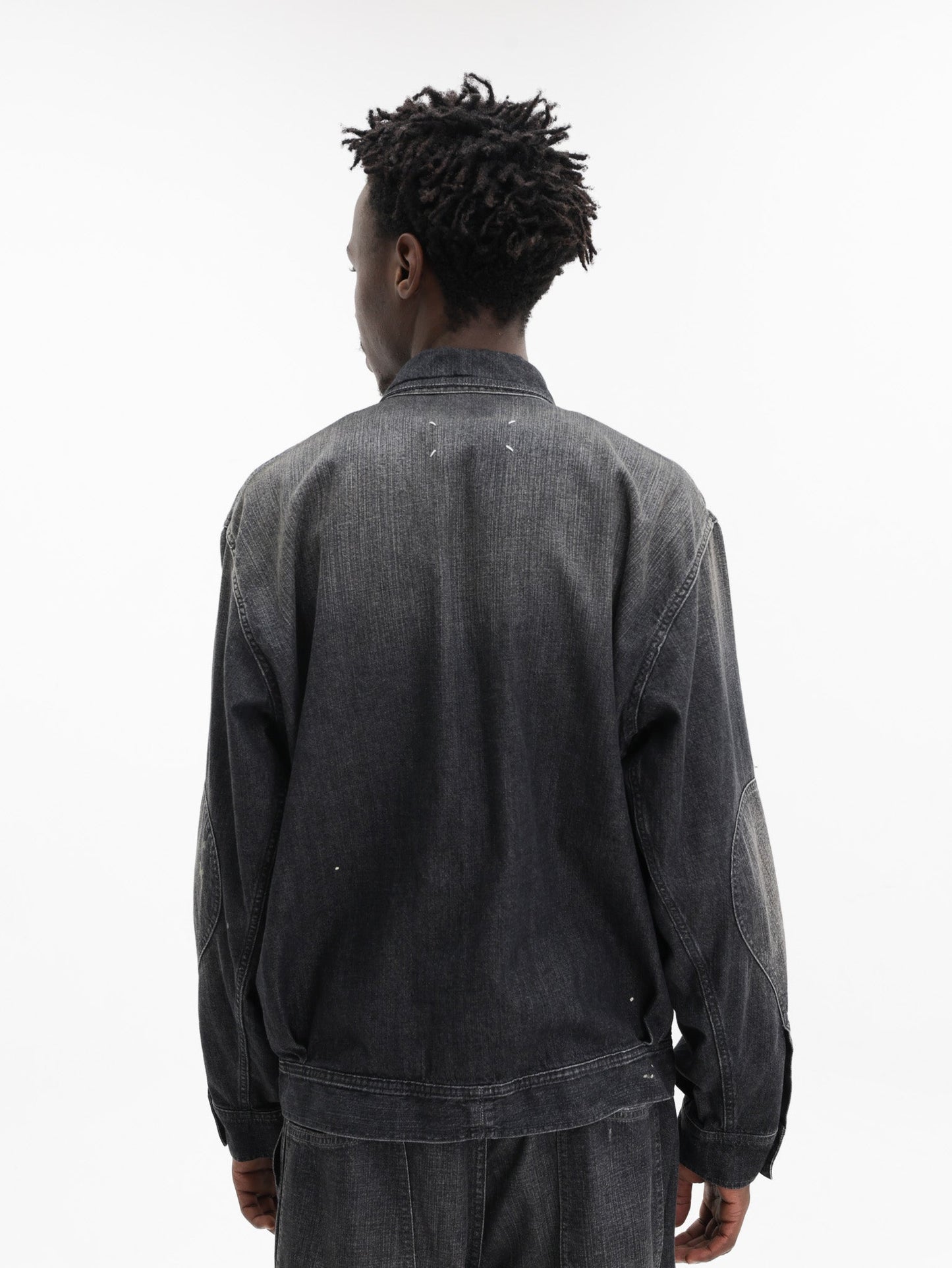 Maison Margiela Washed Trucker Denim Jacket Black