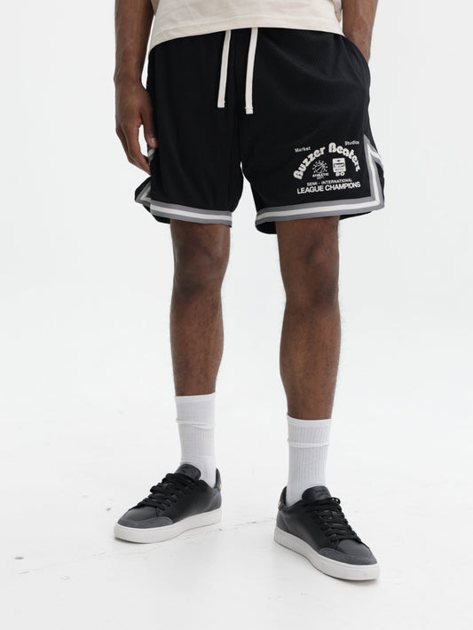 Market Shorts Buzzer Beaters Game Black