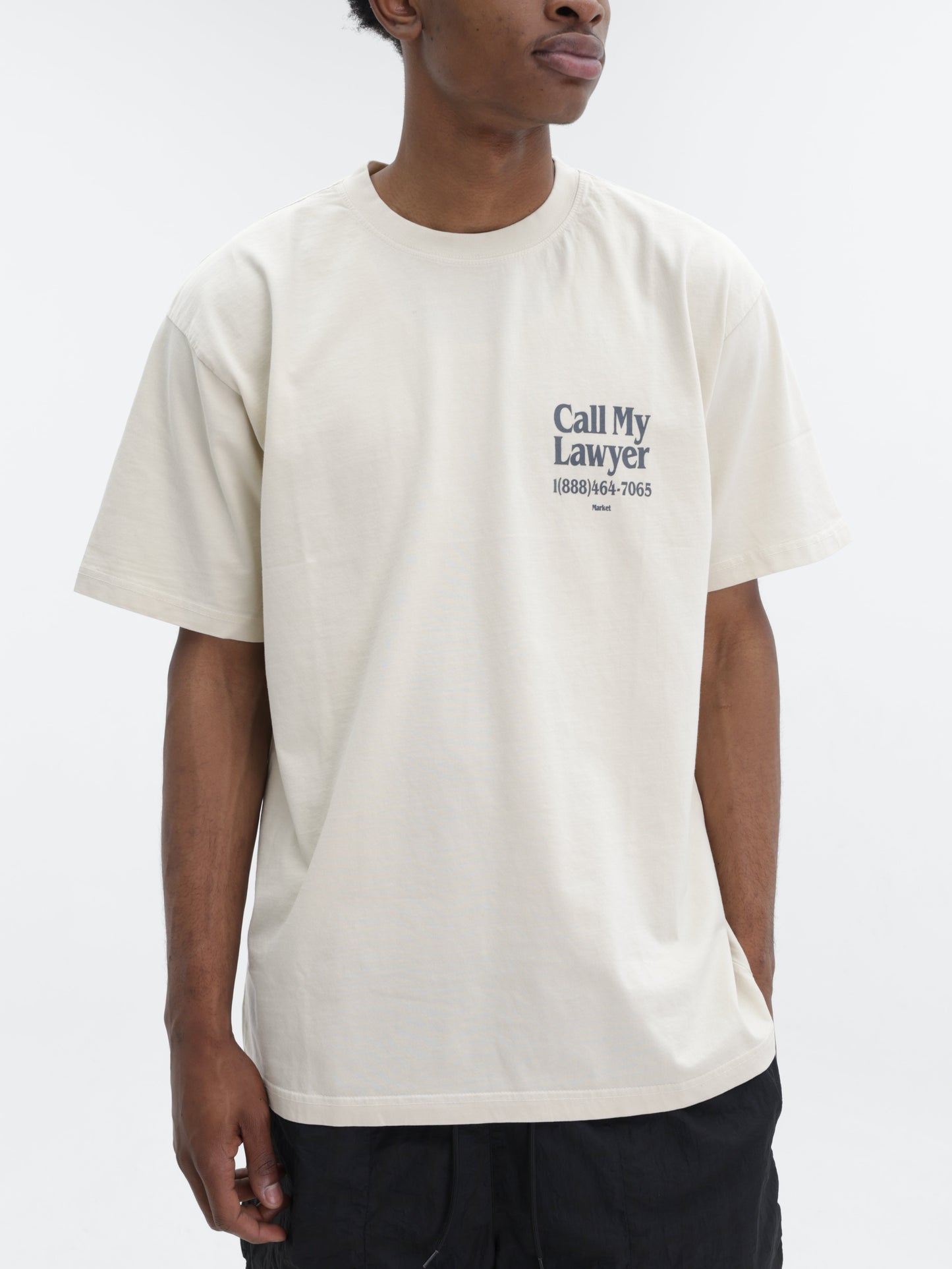 Market T-Shirt Call My Lawyer Ecru
