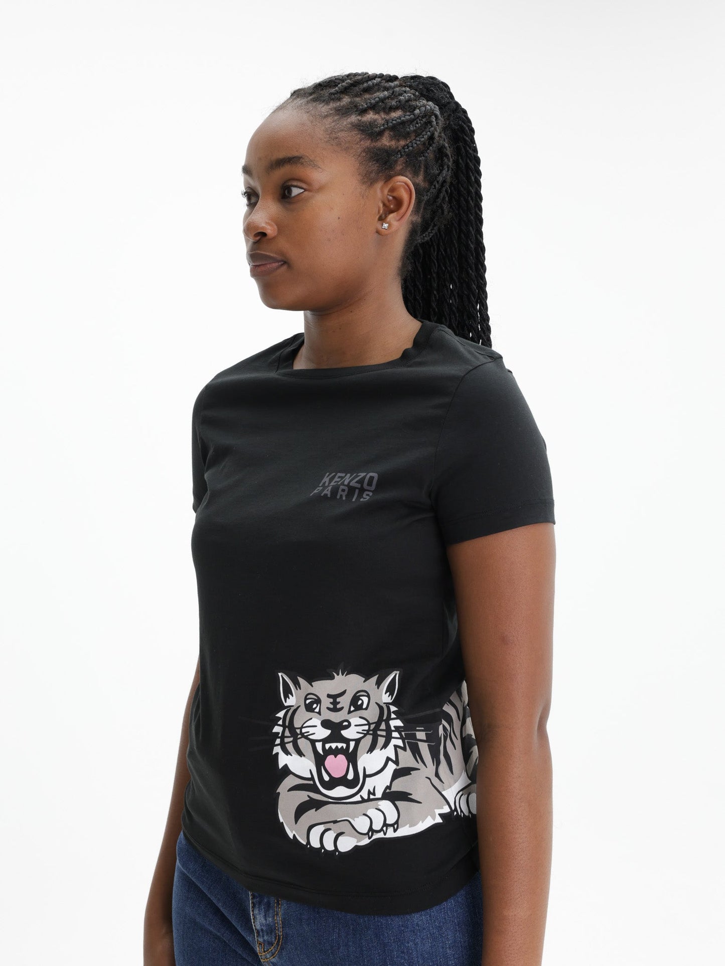 Kenzo T-Shirt Happy Tiger Black