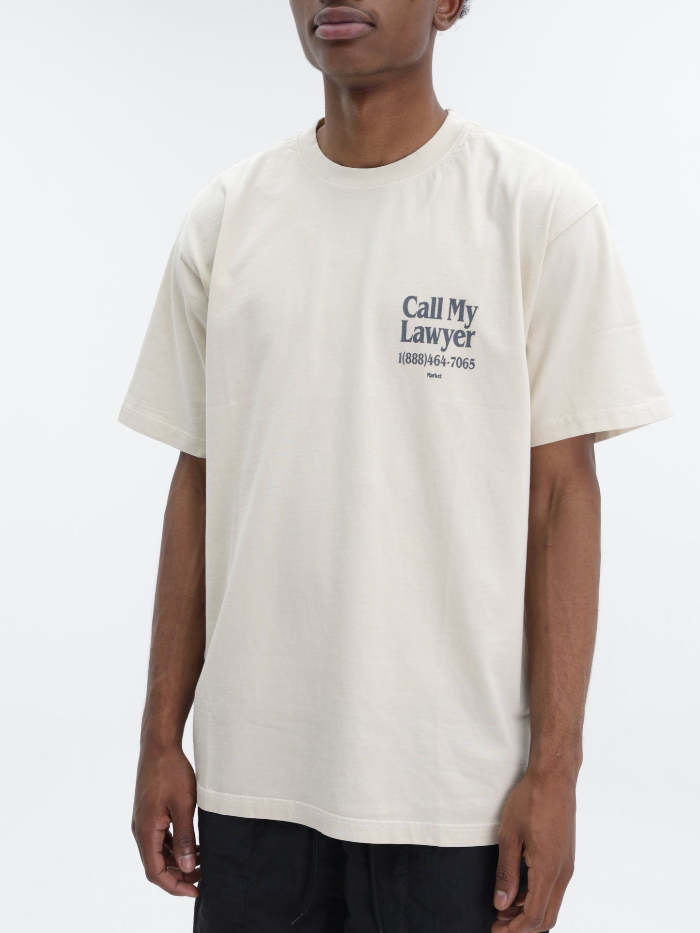 Market T-Shirt Call My Lawyer Ecru