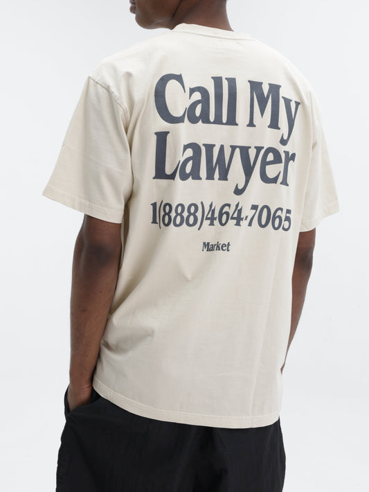 Market T-Shirt Call My Lawyer Ecru