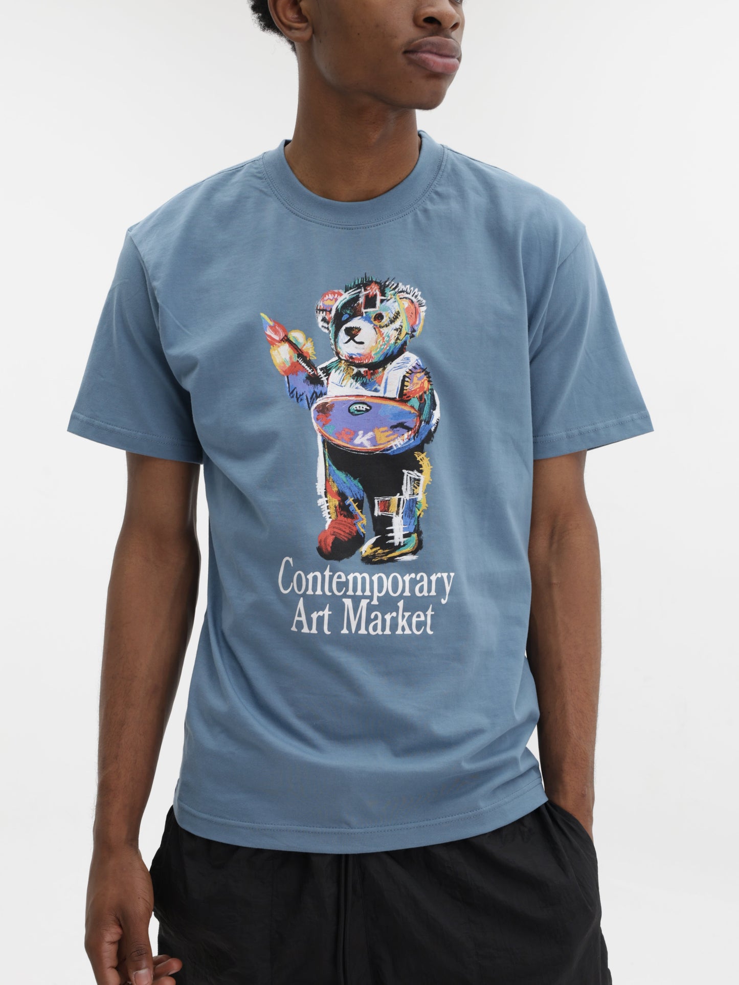 Market T-Shirt Art Market Bear Wave