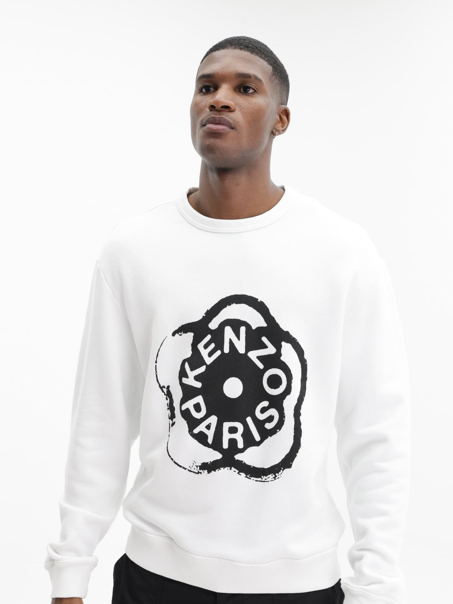 Kenzo Sweatshirt  Knitted Cotton Pullover Off White