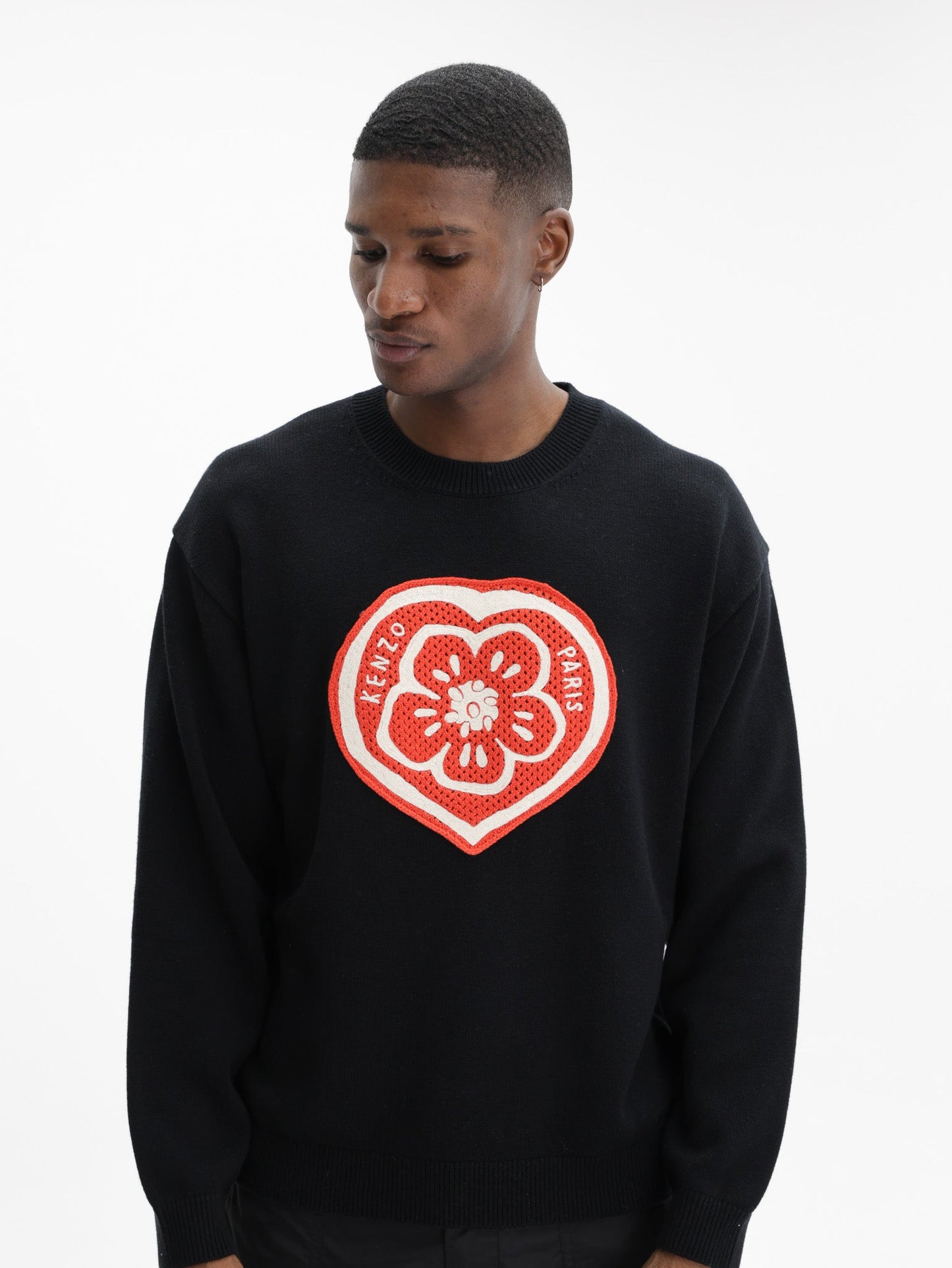 Kenzo Sweatshirt  Knitted Cotton Pullover Black