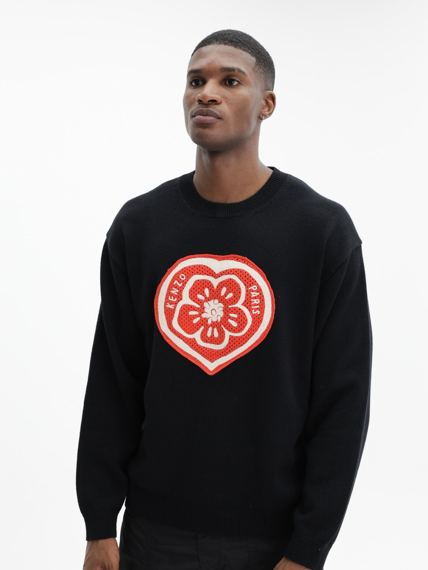 Kenzo Sweatshirt  Knitted Cotton Pullover Black