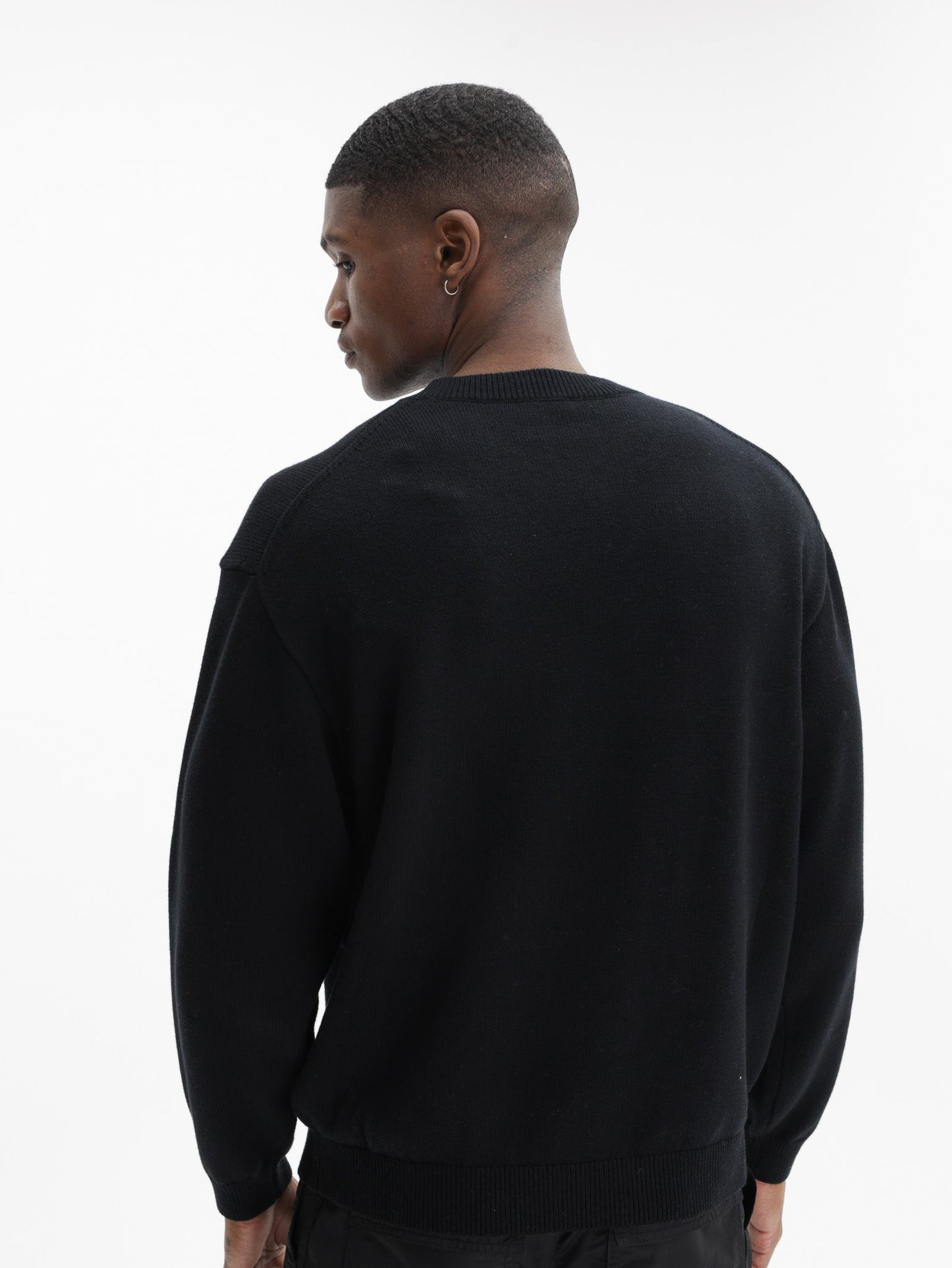 Kenzo Sweatshirt  Knitted Cotton Pullover Black