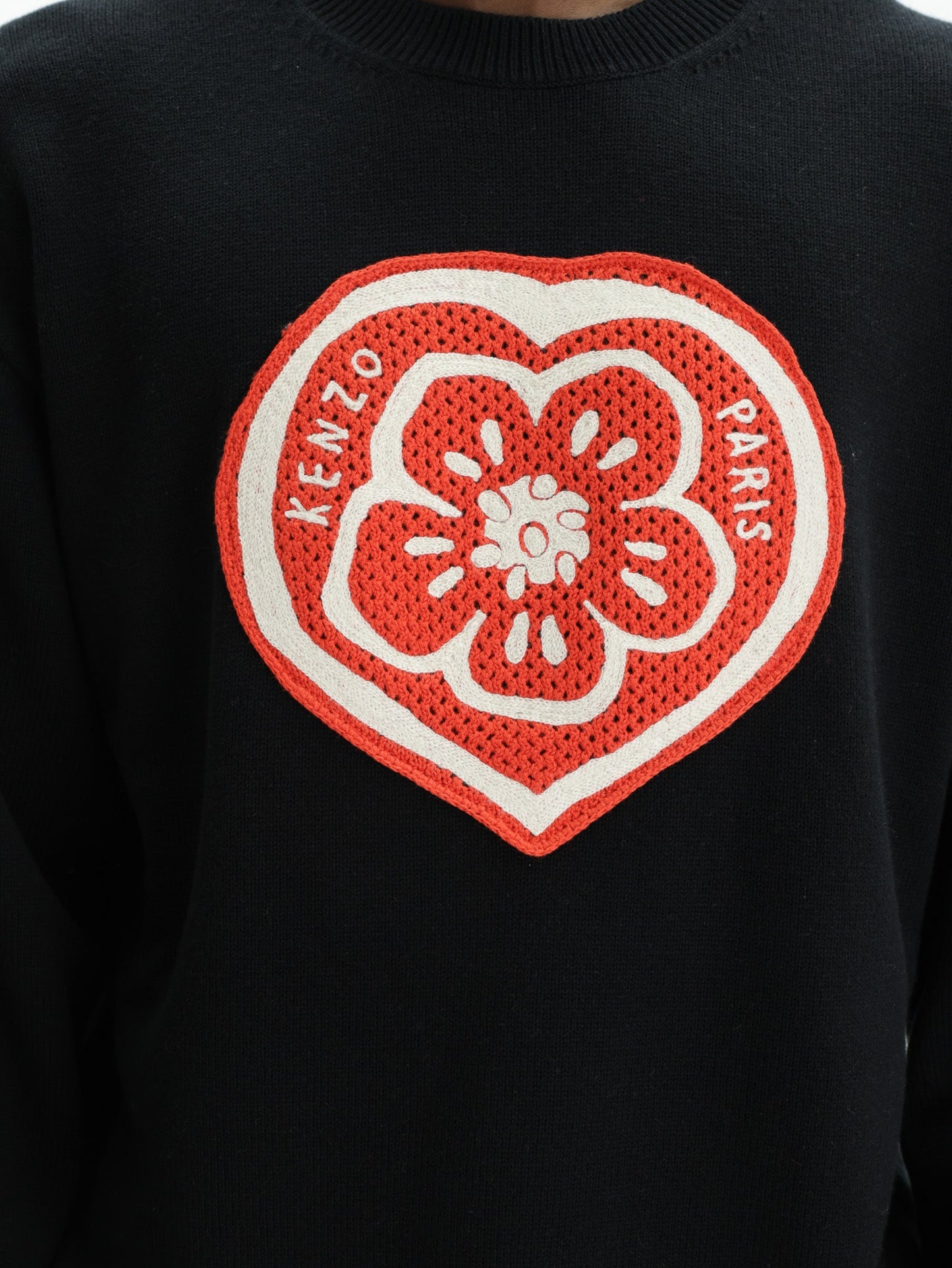 Kenzo Sweatshirt  Knitted Cotton Pullover Black