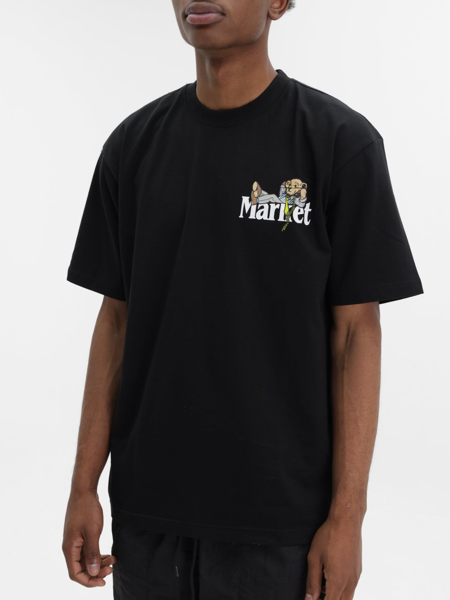 Market T-Shirt Better Call Bear Black