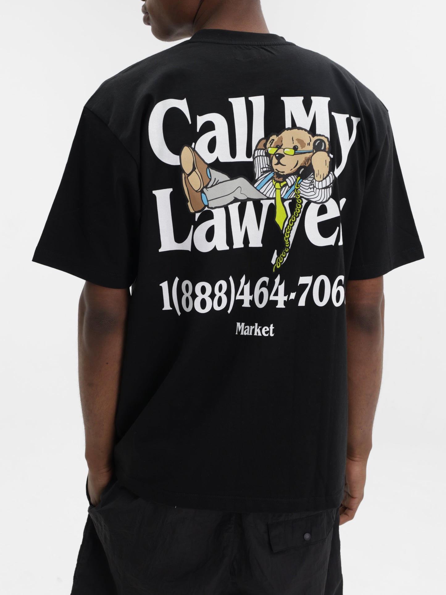 Market T-Shirt Better Call Bear Black