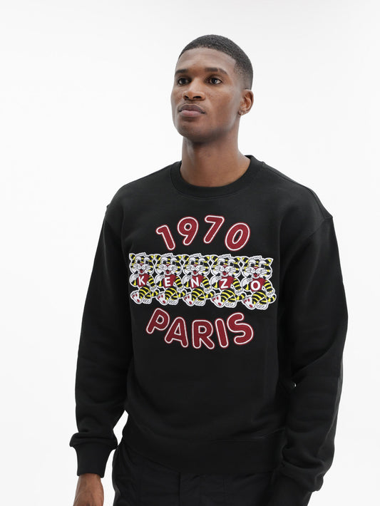 Kenzo Sweatshirt  Knitted Cotton Pullover Black