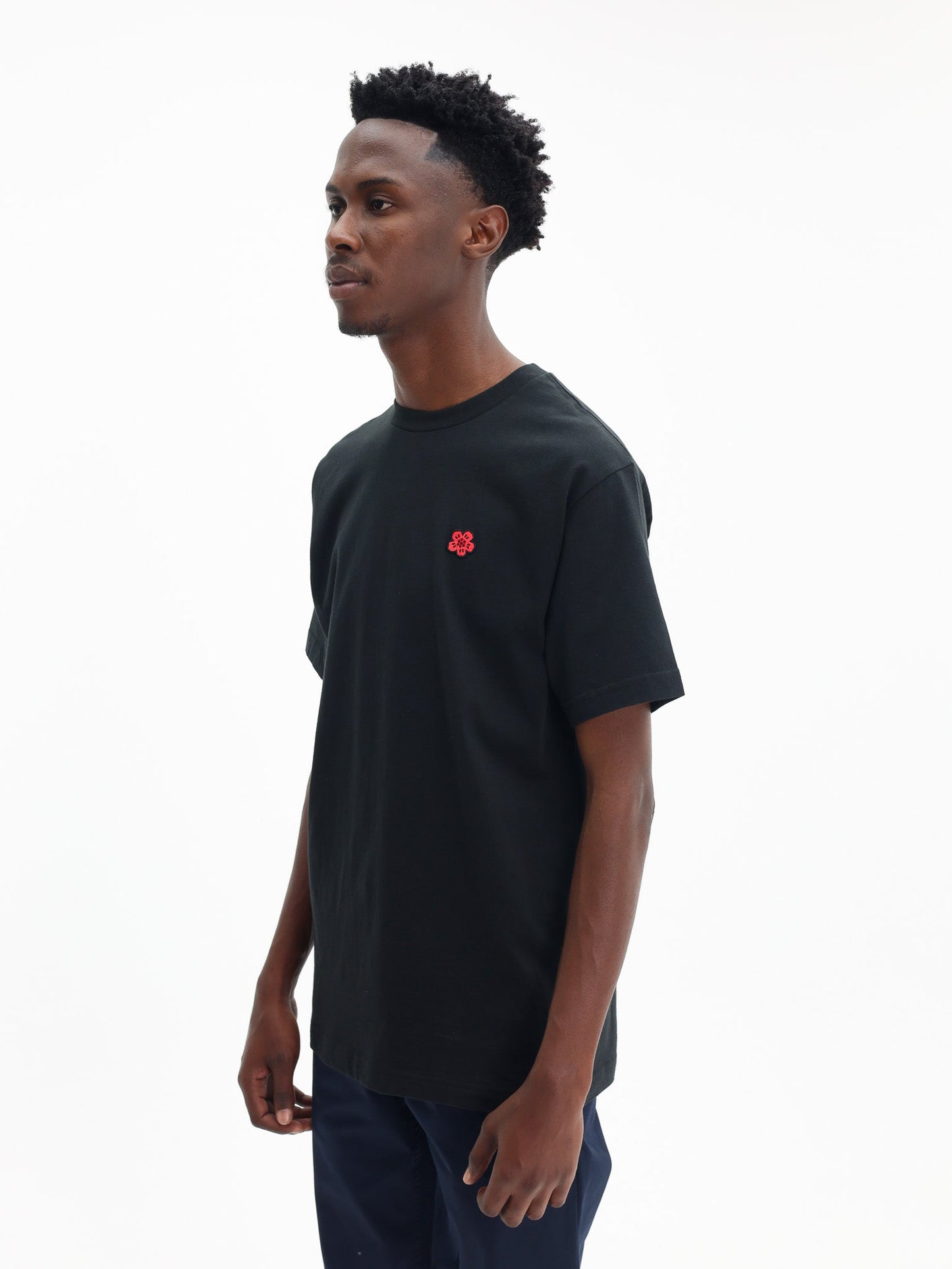 Kenzo T-Shirt Boke Flower Embroidered Black