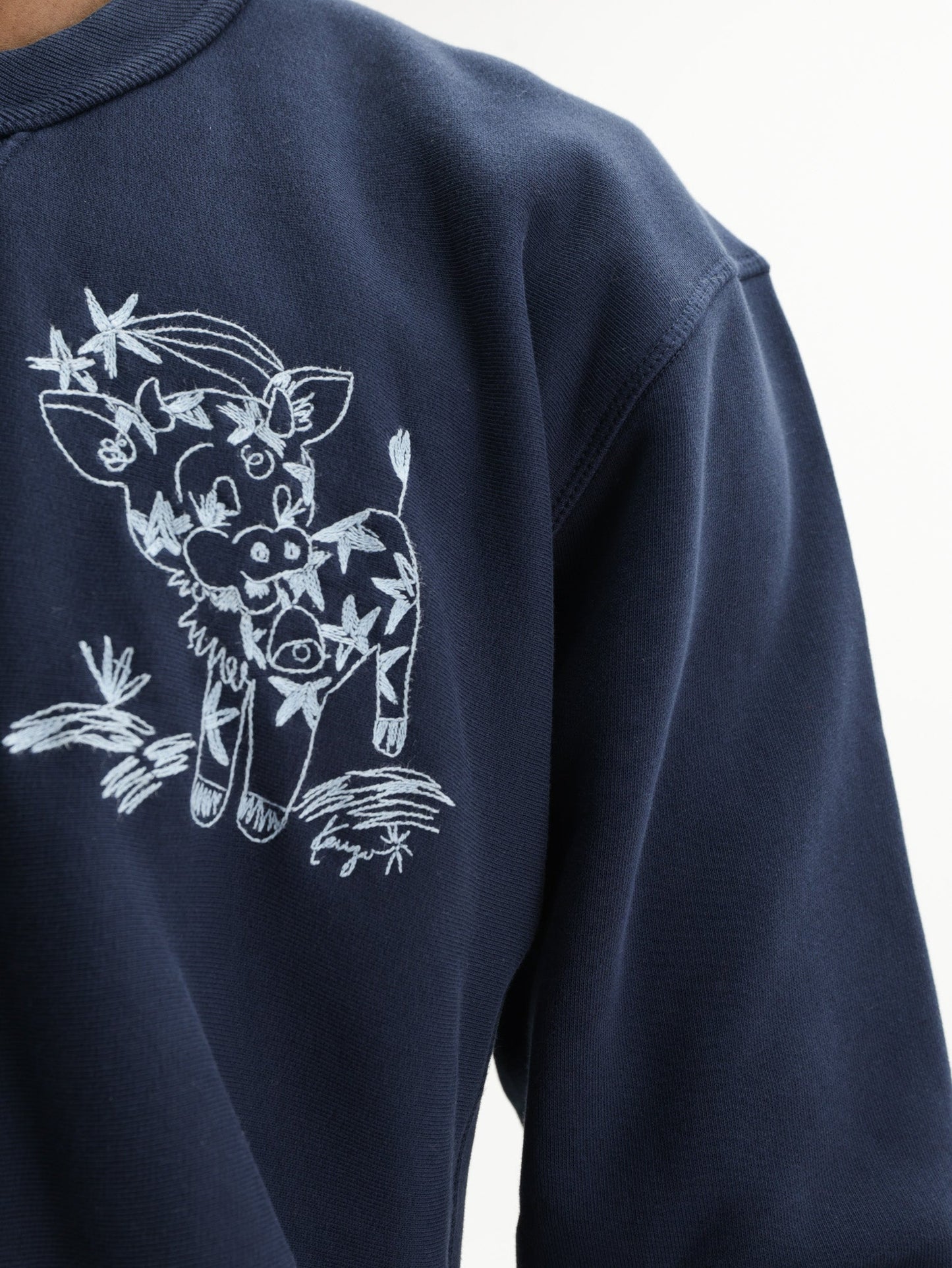 Kenzo Sweatshirt Knitted Cotton Pullover Navy