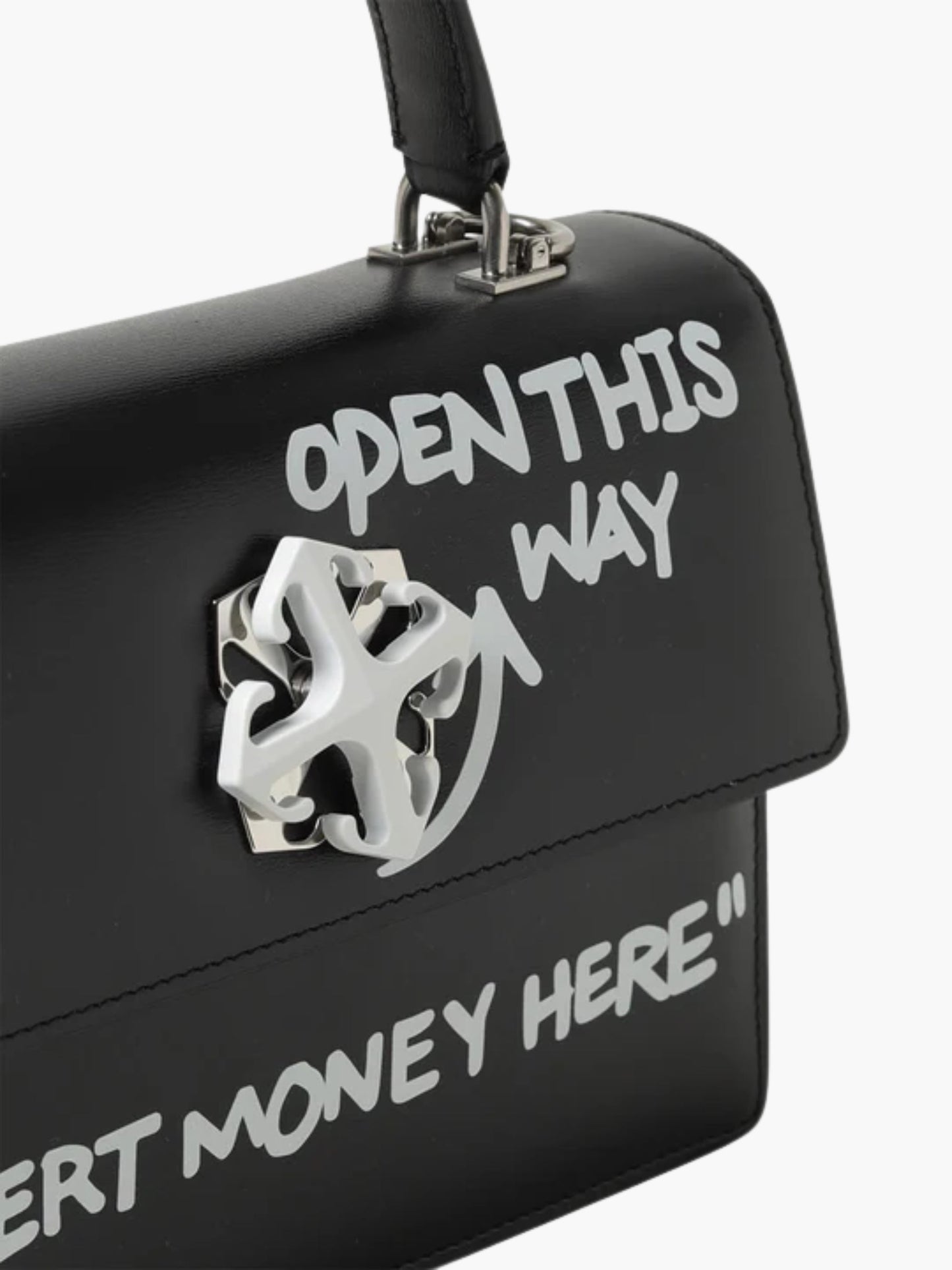 Off-White Bag White Logo Handle Black