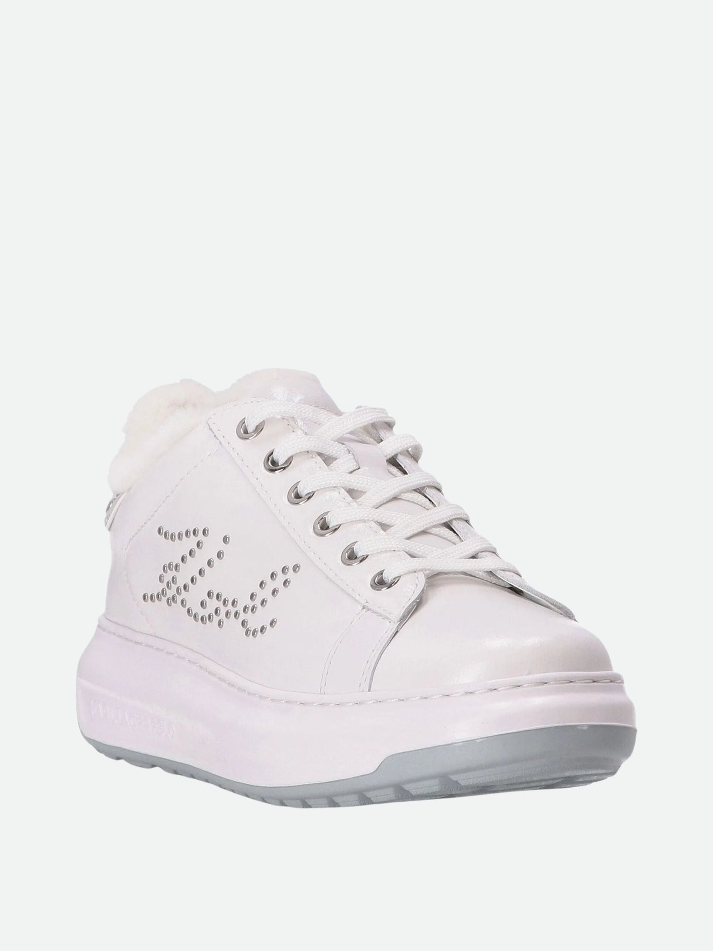 Karl Lagerfeld Sneaker Kll297 Kapri Lug Signia Studs Lo Lace White-Silver