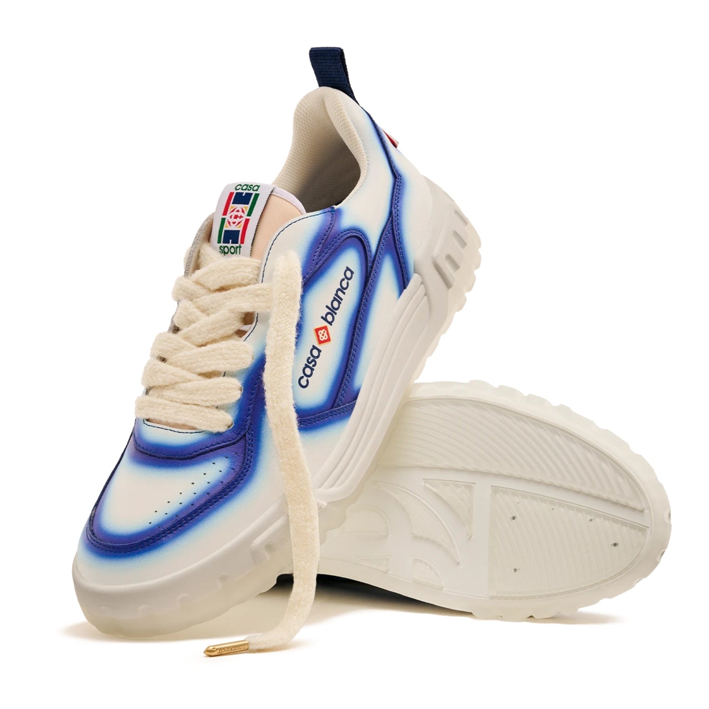 Casablanca Sneaker Ladies Court White-Blue