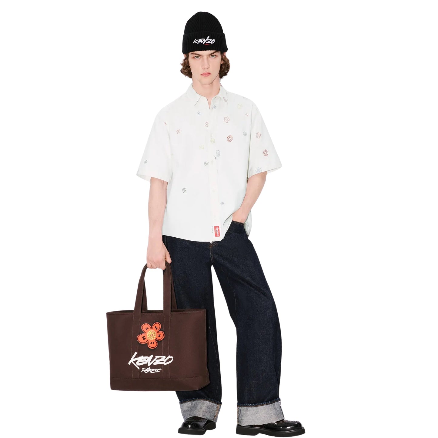 Kenzo Shirt Futura Embroidered Ss Cream