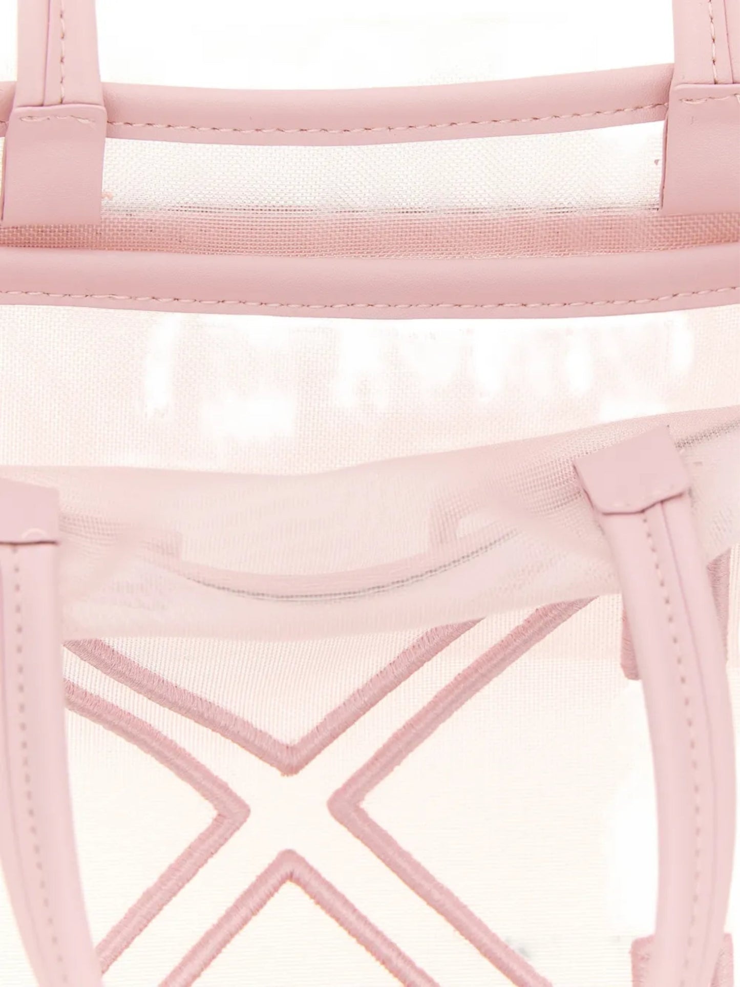 Off-White Bag Pink Logo Details  White