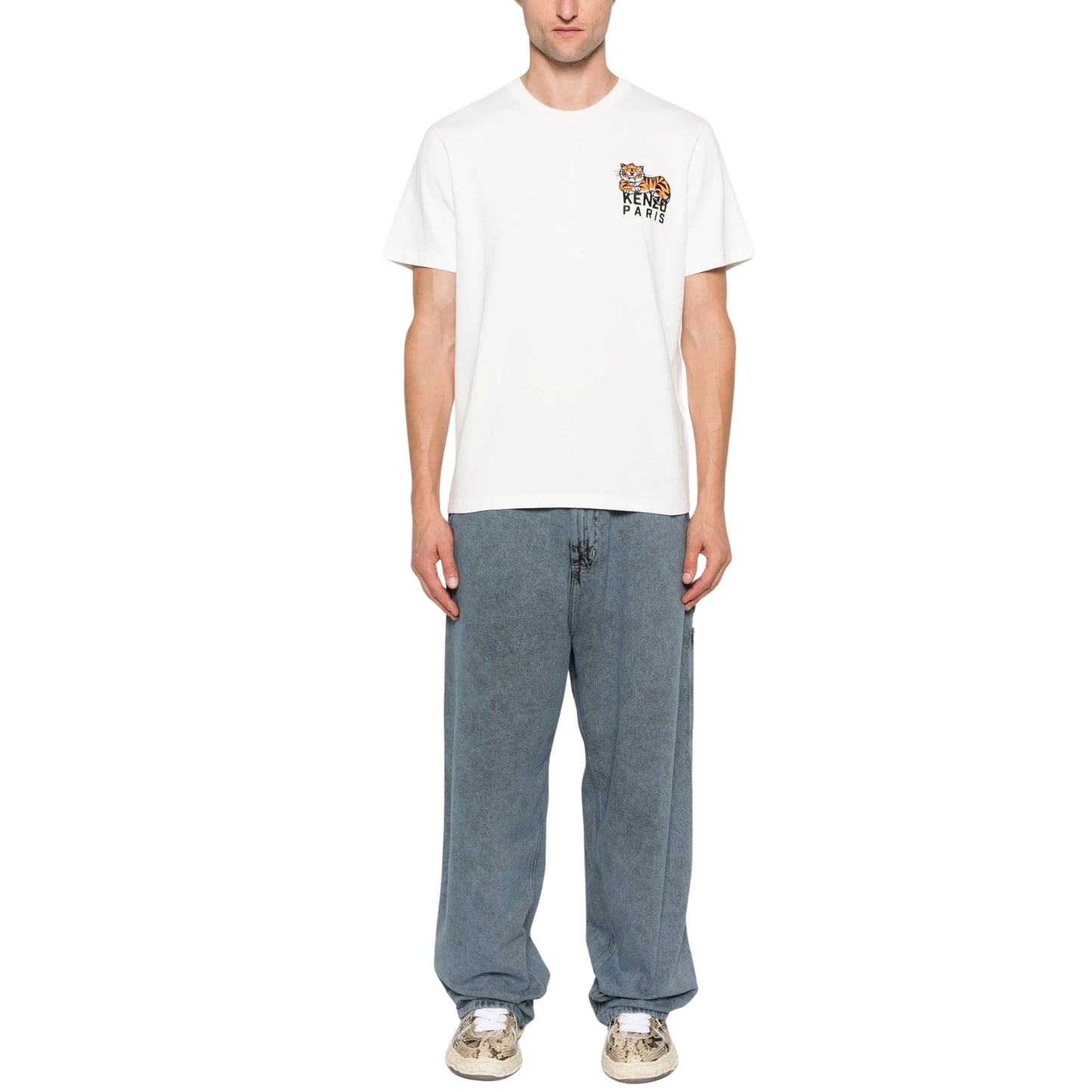 Kenzo T-Shirt Happy Tiger  Off White