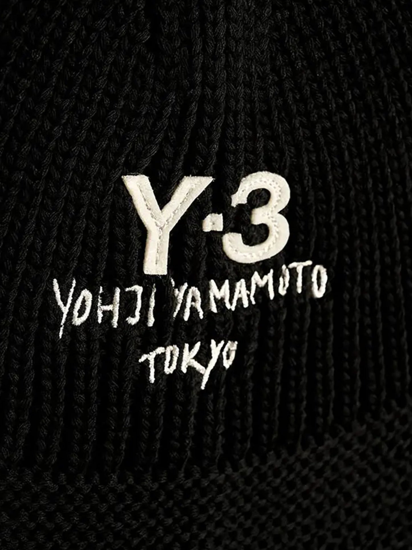 Y-3 Bucket Hat Logo Black