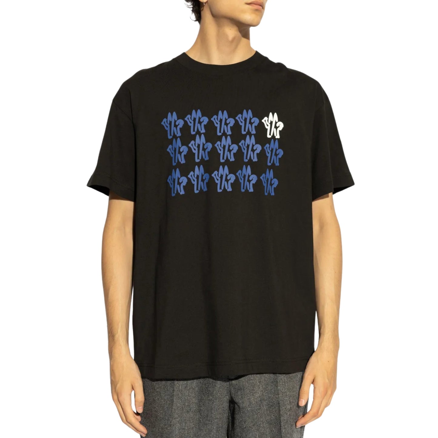 Moncler T-Shirt Mono M Logo Black