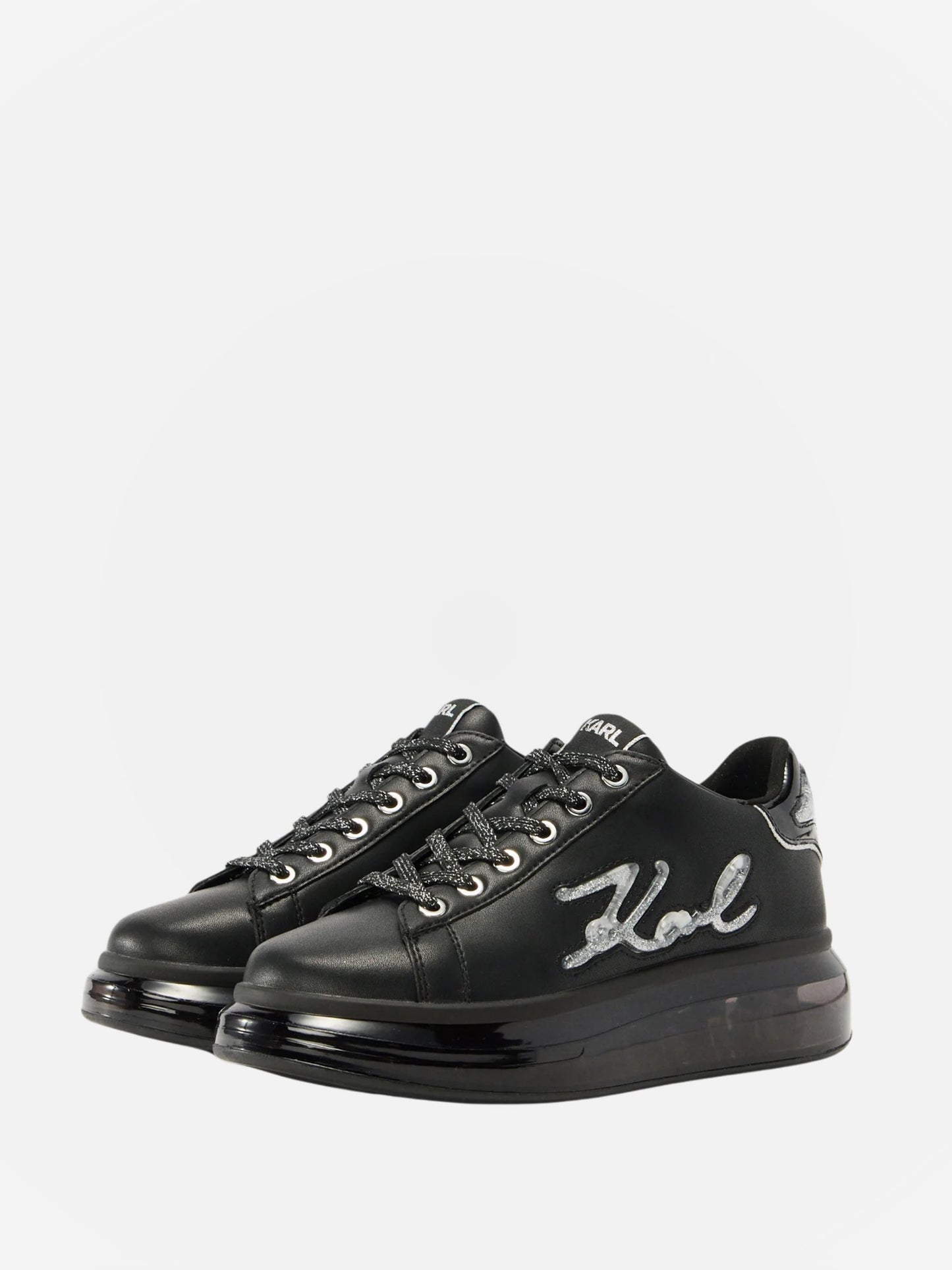 Karl Lagerfeld Kll281 Sneaker Kapri Kushion Signia Glitterflow Black Leather/ Mono