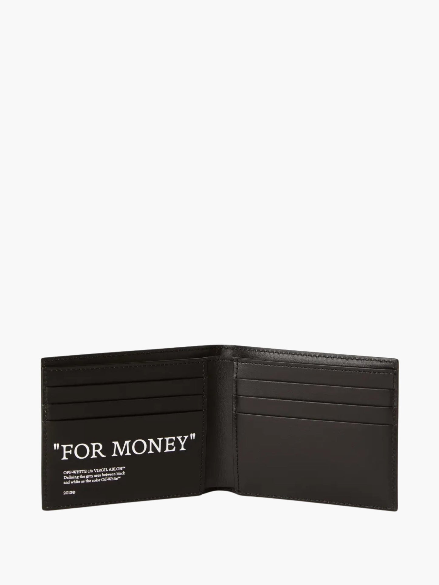 Off-White Wallet White Print Black
