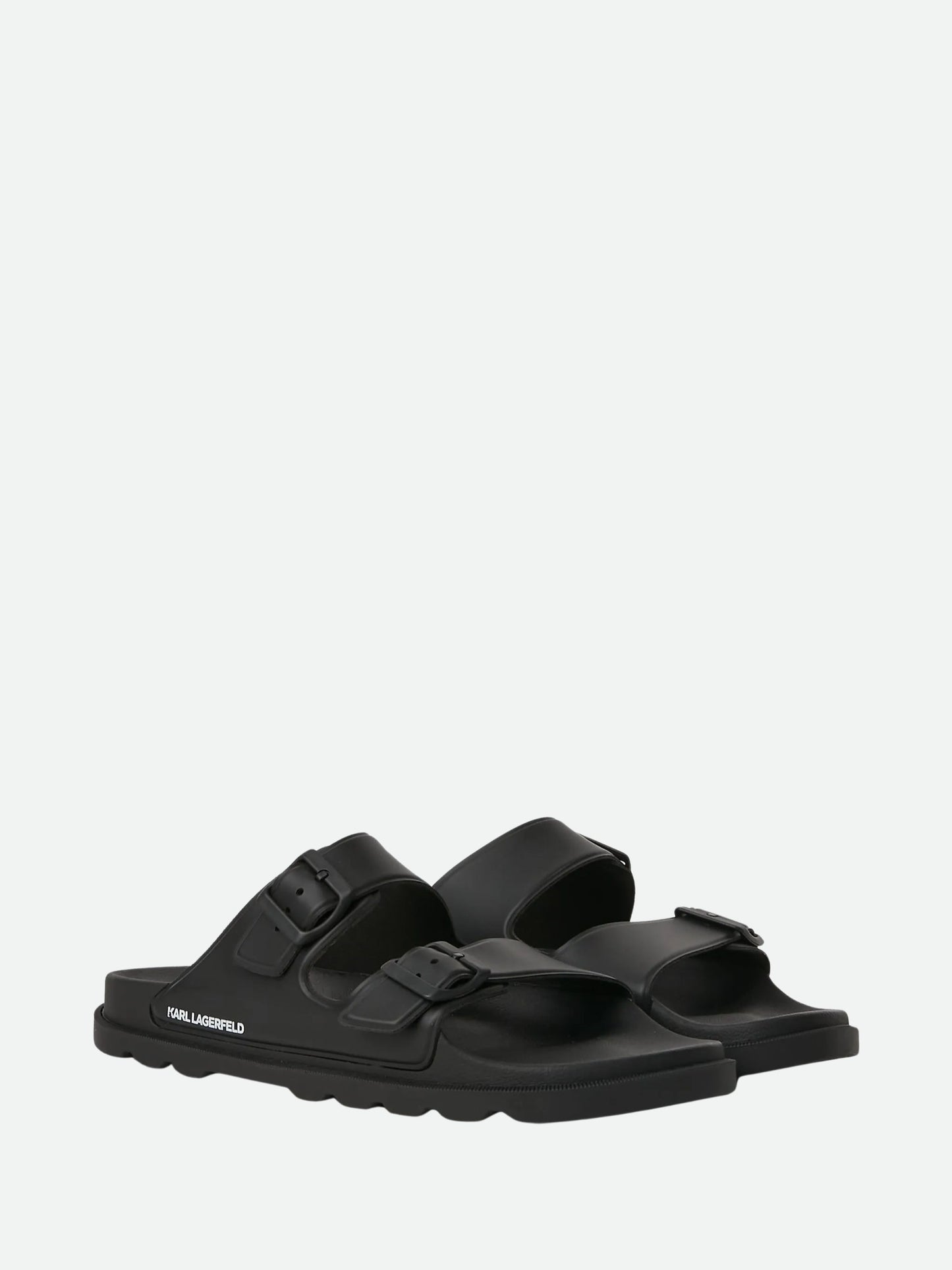 Karl Lagerfeld Slide Kls55 Kondo Tred 2-Strap Black Rubber