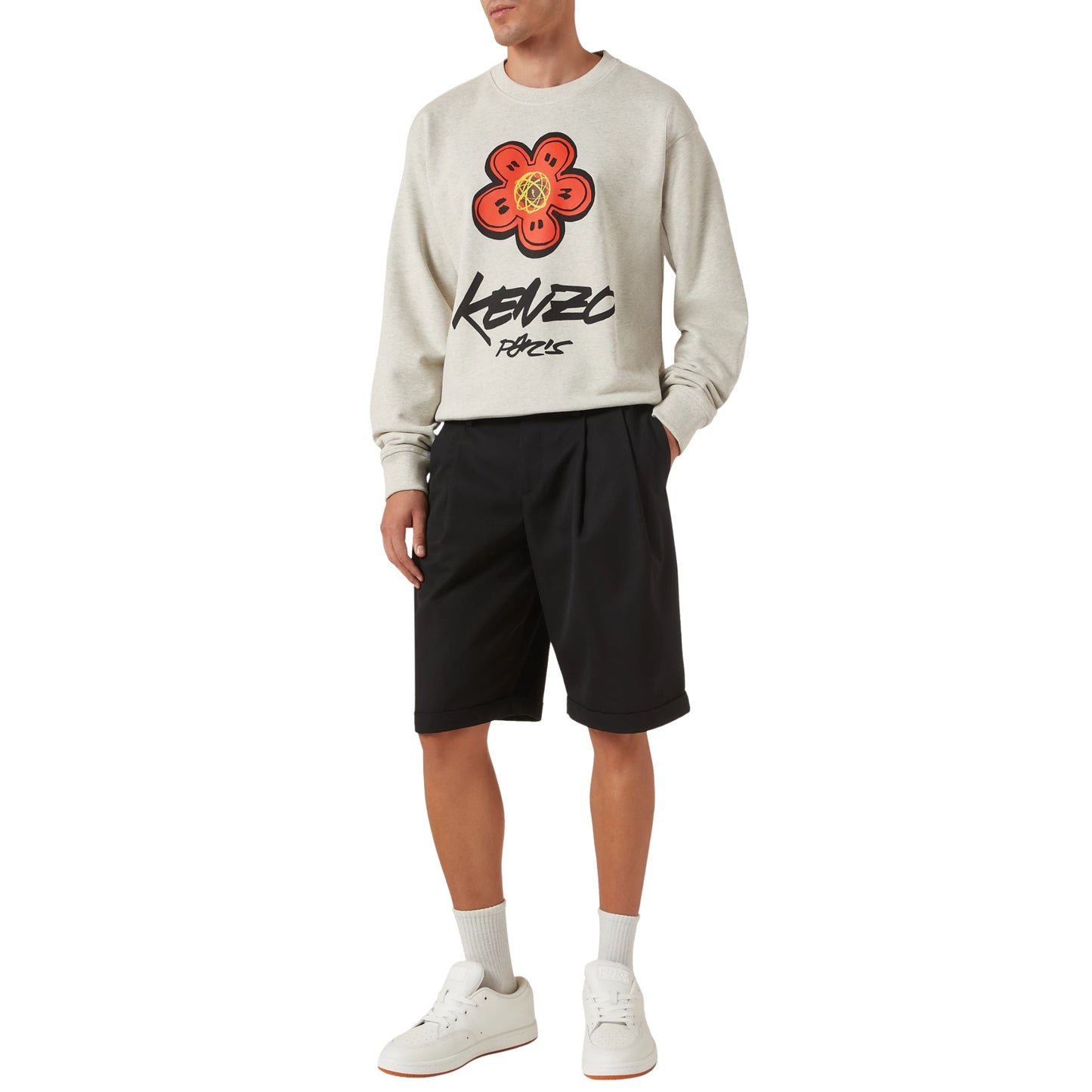 Kenzo Sweater Futura Big Logo Grey