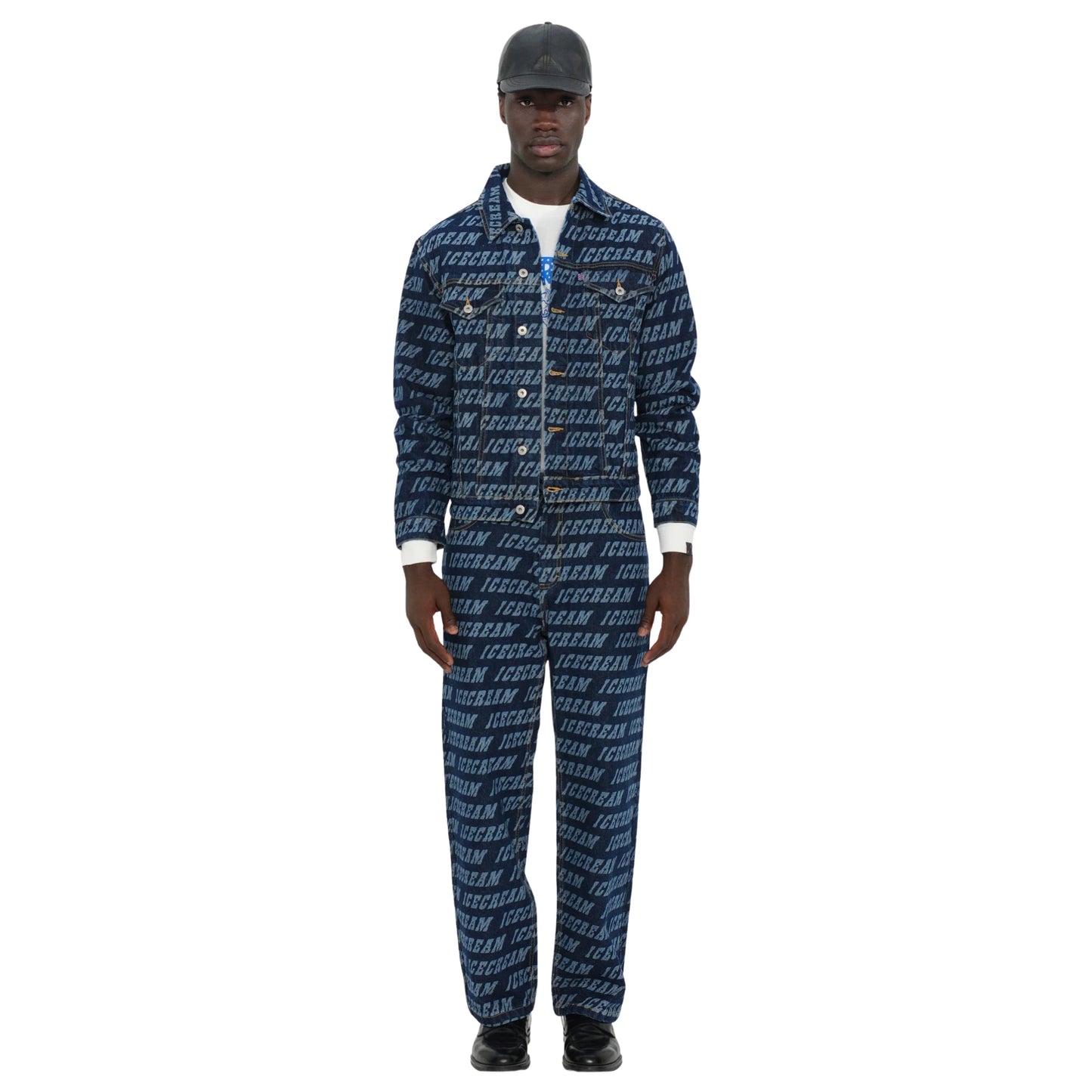 Icecream Repeat Logo Double Scoop Denim Pants Indigo