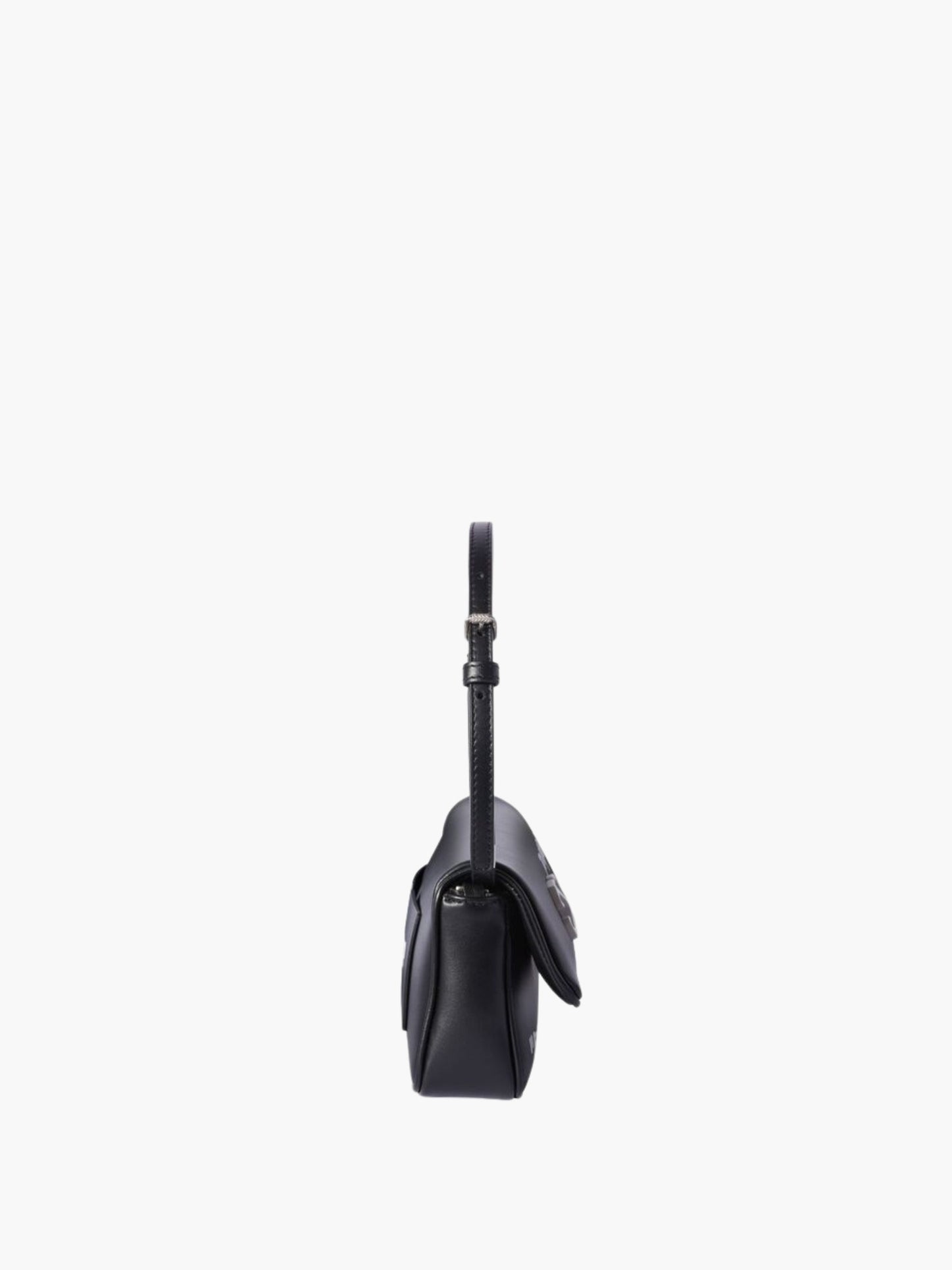 Off-White Bag Silver Logo Strap Black