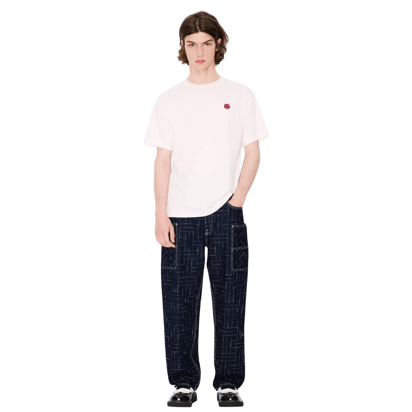 Kenzo Cargo Jeans Weave Denim Blue