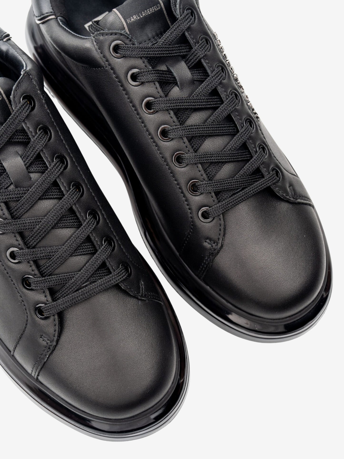 Karl Lagerfeld Sneaker Kl582 Kapri Cushion Lo Lace Lthr Black-Mono