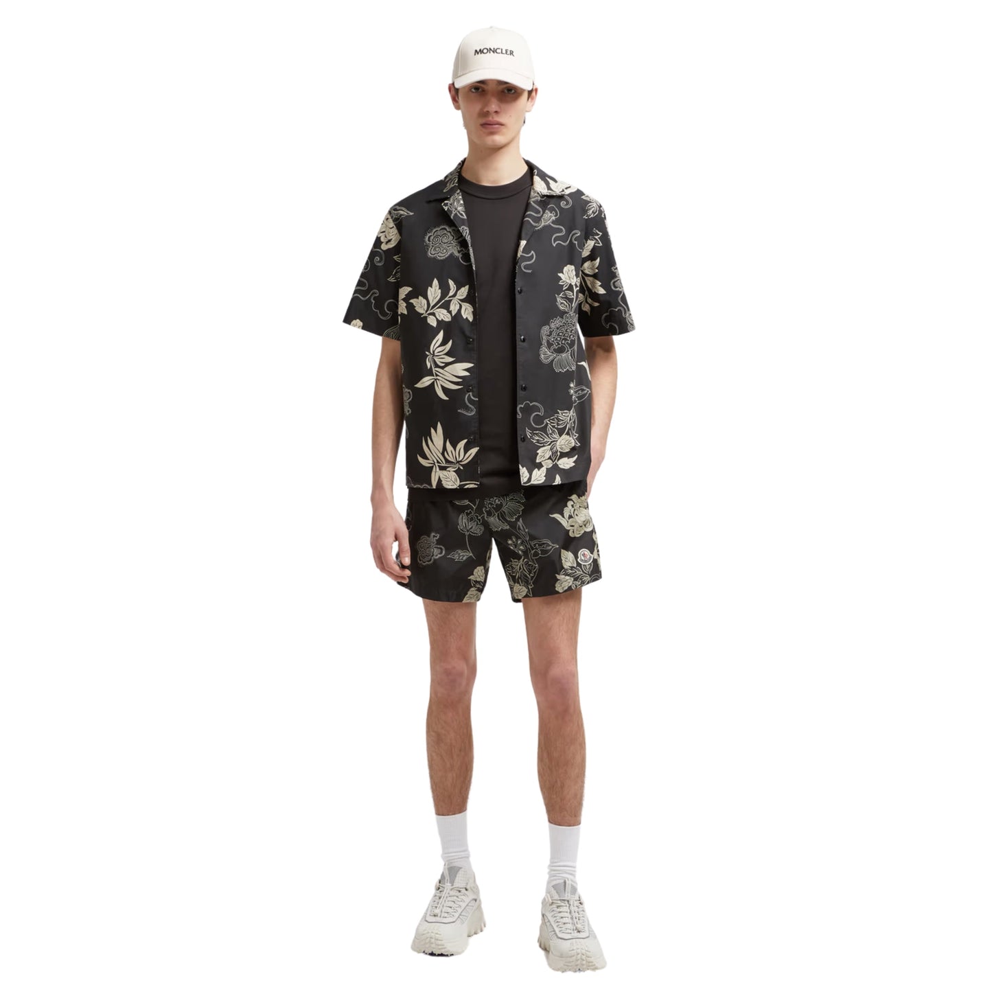 Moncler Shorts Floral Black