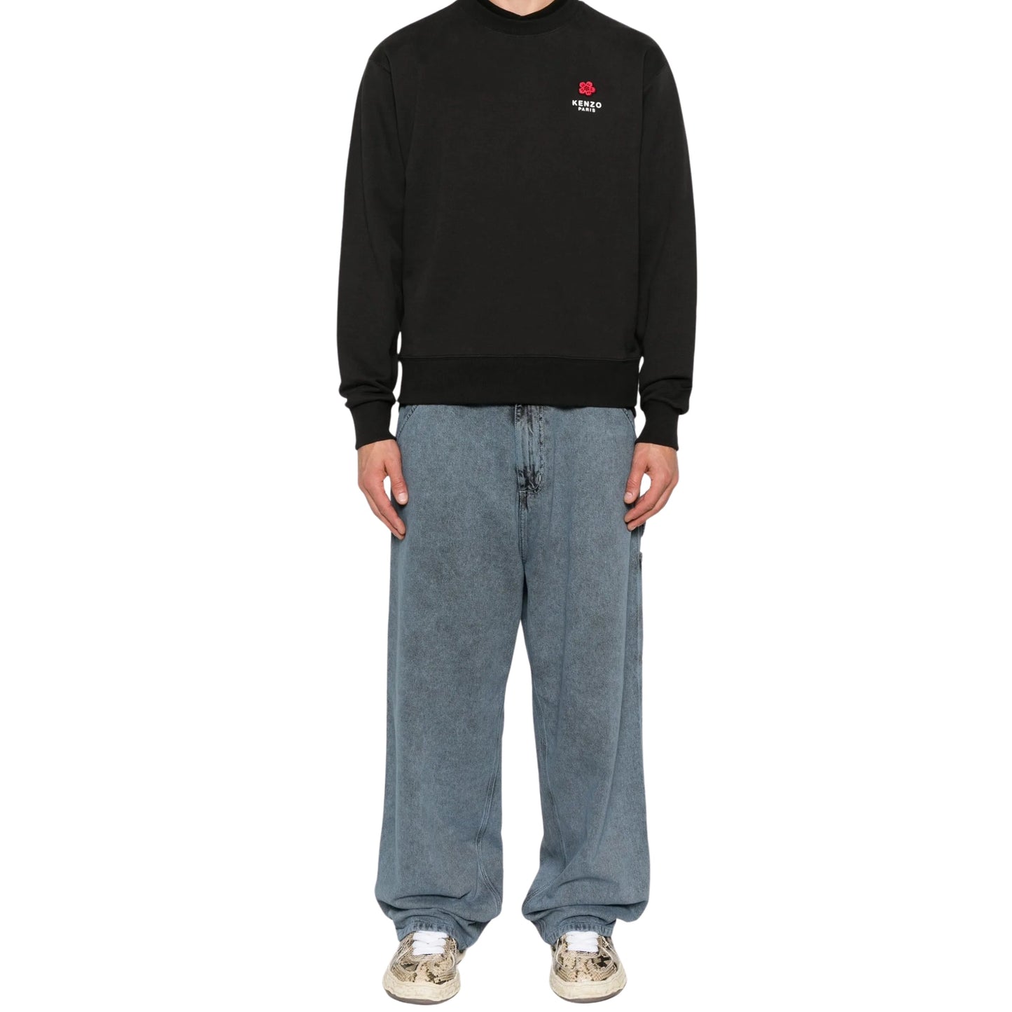 Kenzo Sweater Boke Flower Embroidered Black