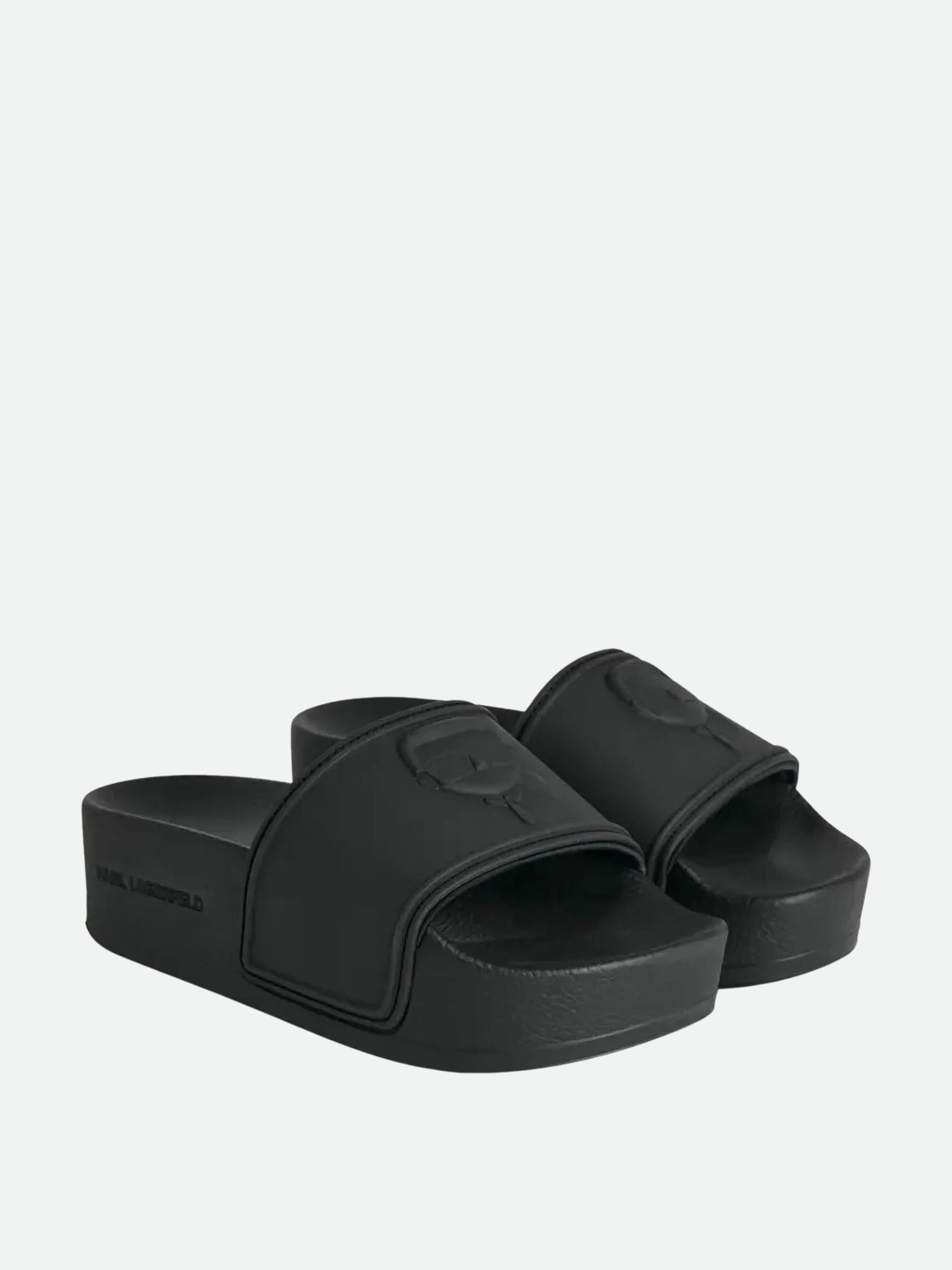 Karl Lagerfeld Slide Klls53 Kondo Maxi Karl Nft Relief Black Rubber