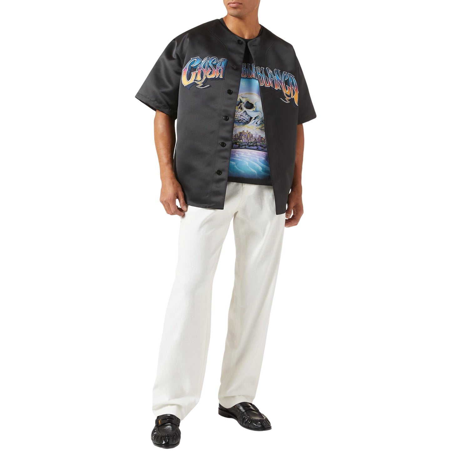 Casablanca T-Shirt Skull Graphic Black