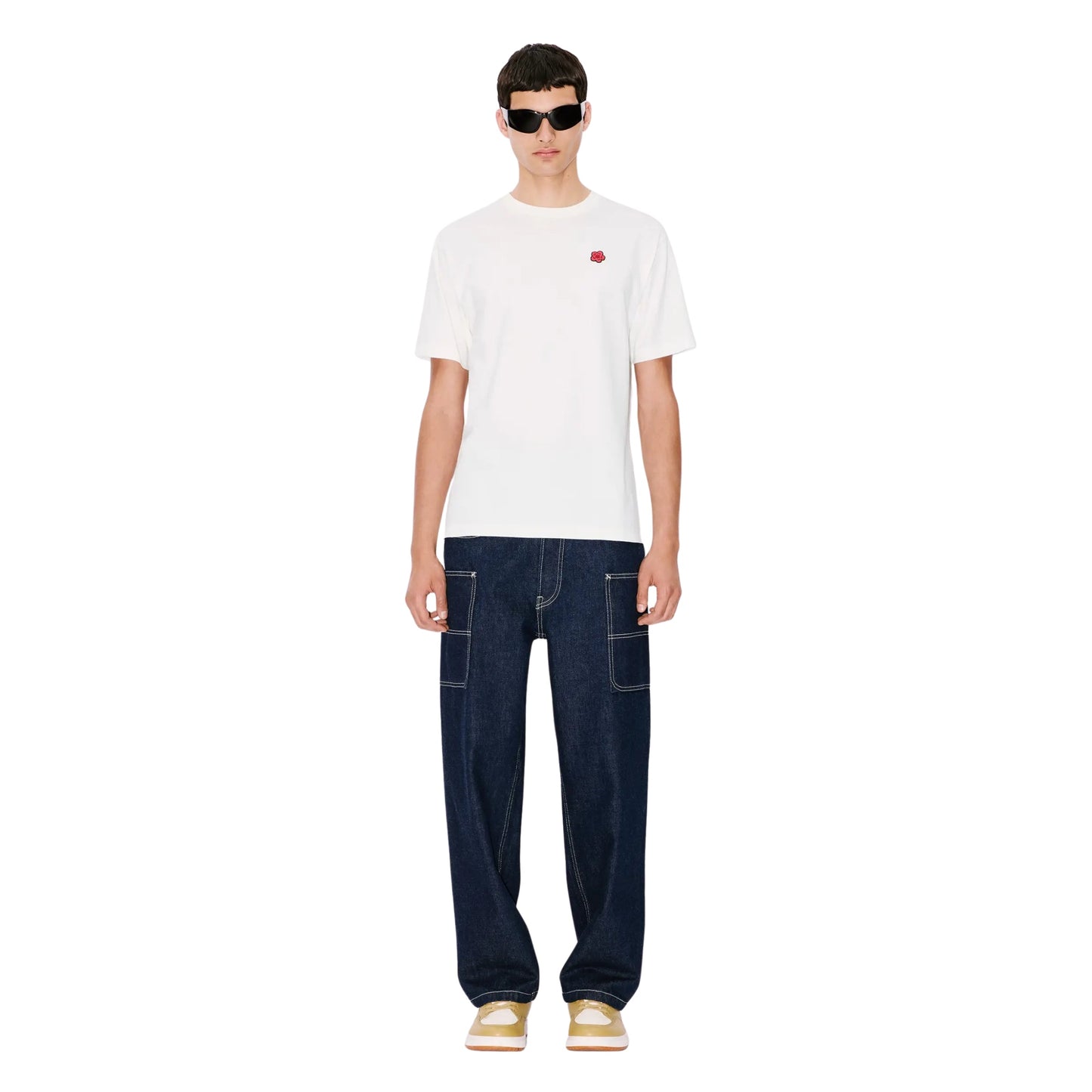 Kenzo T-Shirt Boke Flower Embroidered Off White