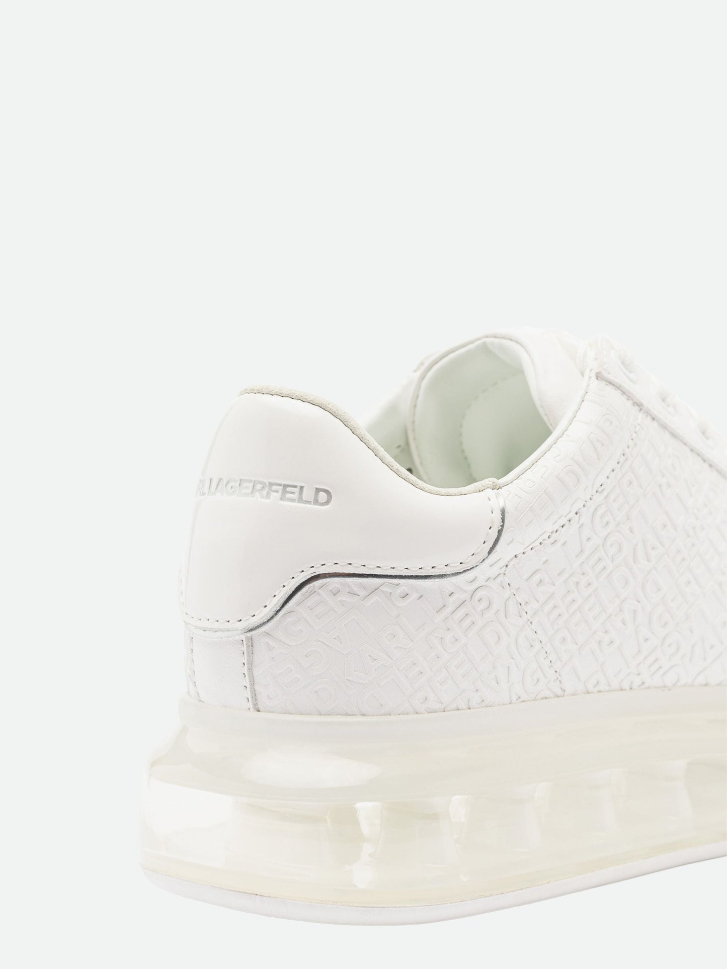 Karl Lagerfeld Sneaker Kl565 Kapri Cushion Emboes Repeat Lo Lace White Leather-Mono