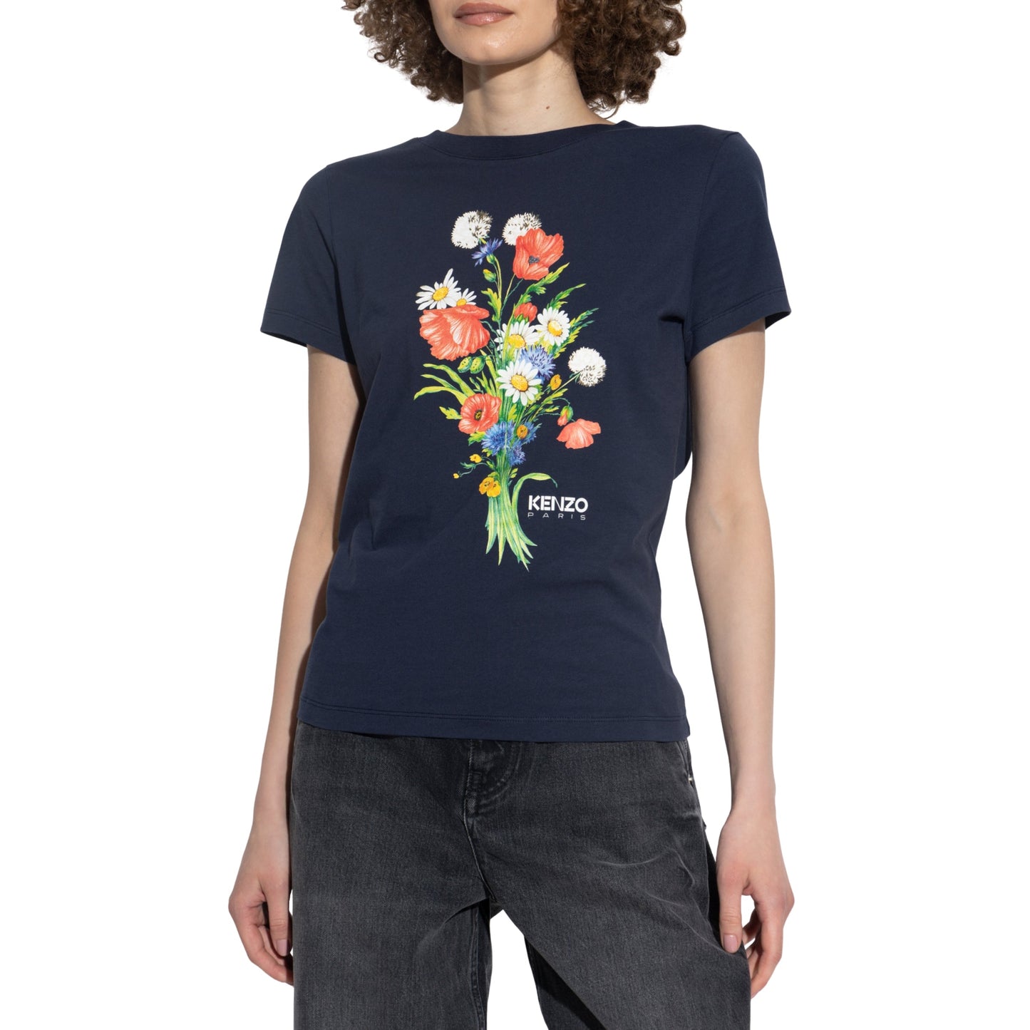 Kenzo T-Shirt  Floral Printed Blue