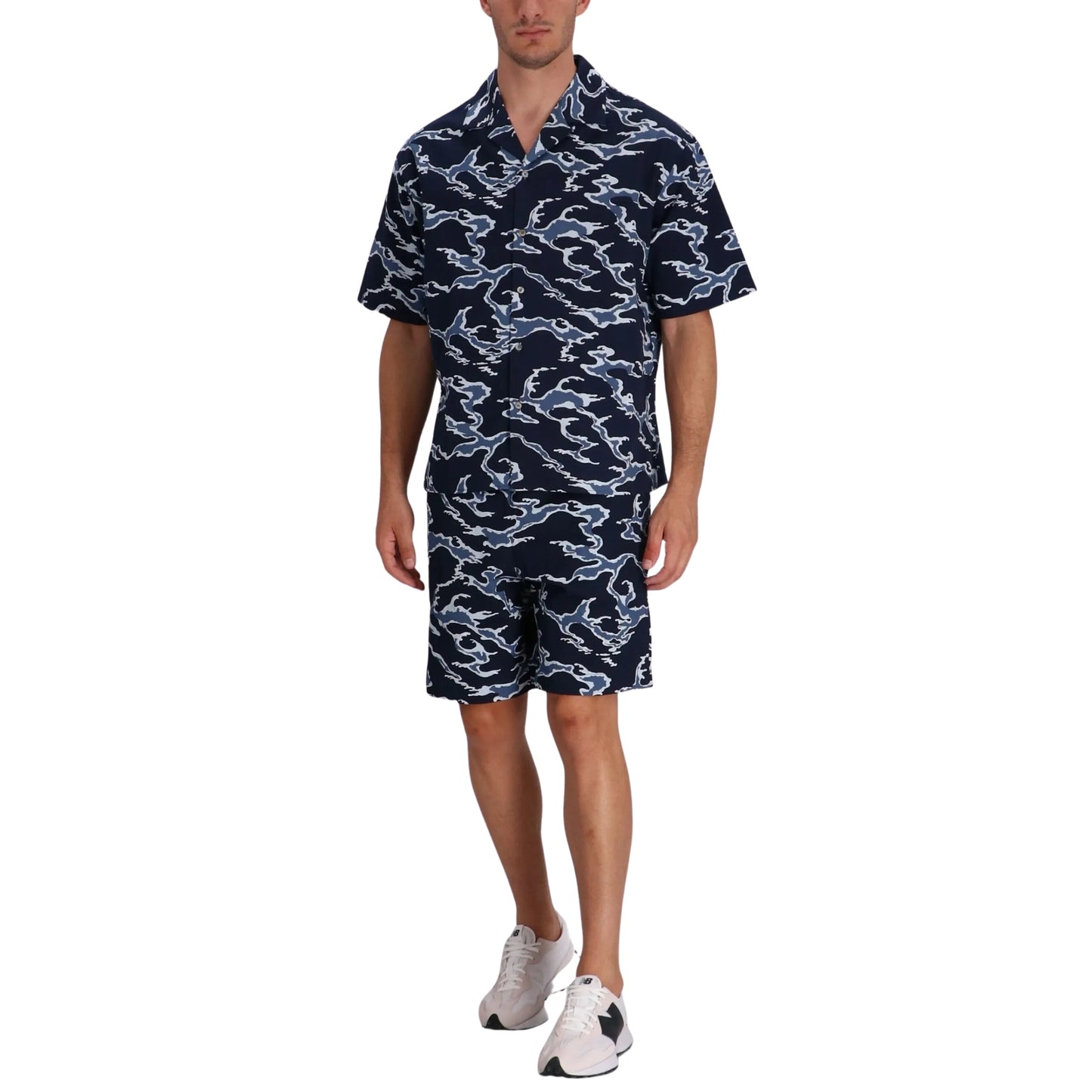 Kenzo Bermuda Shorts Oceans Camo Blue