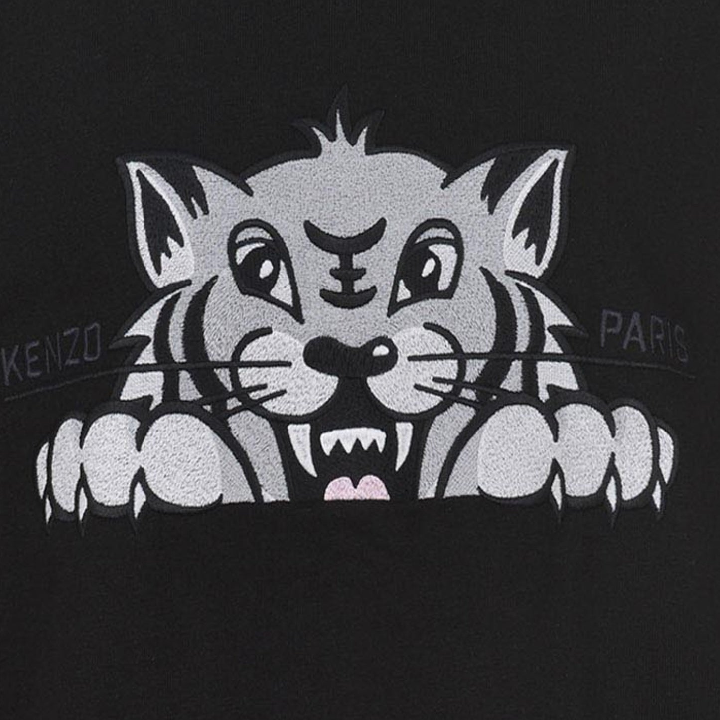 Kenzo T-Shirt Happy Tiger Oversized  Black