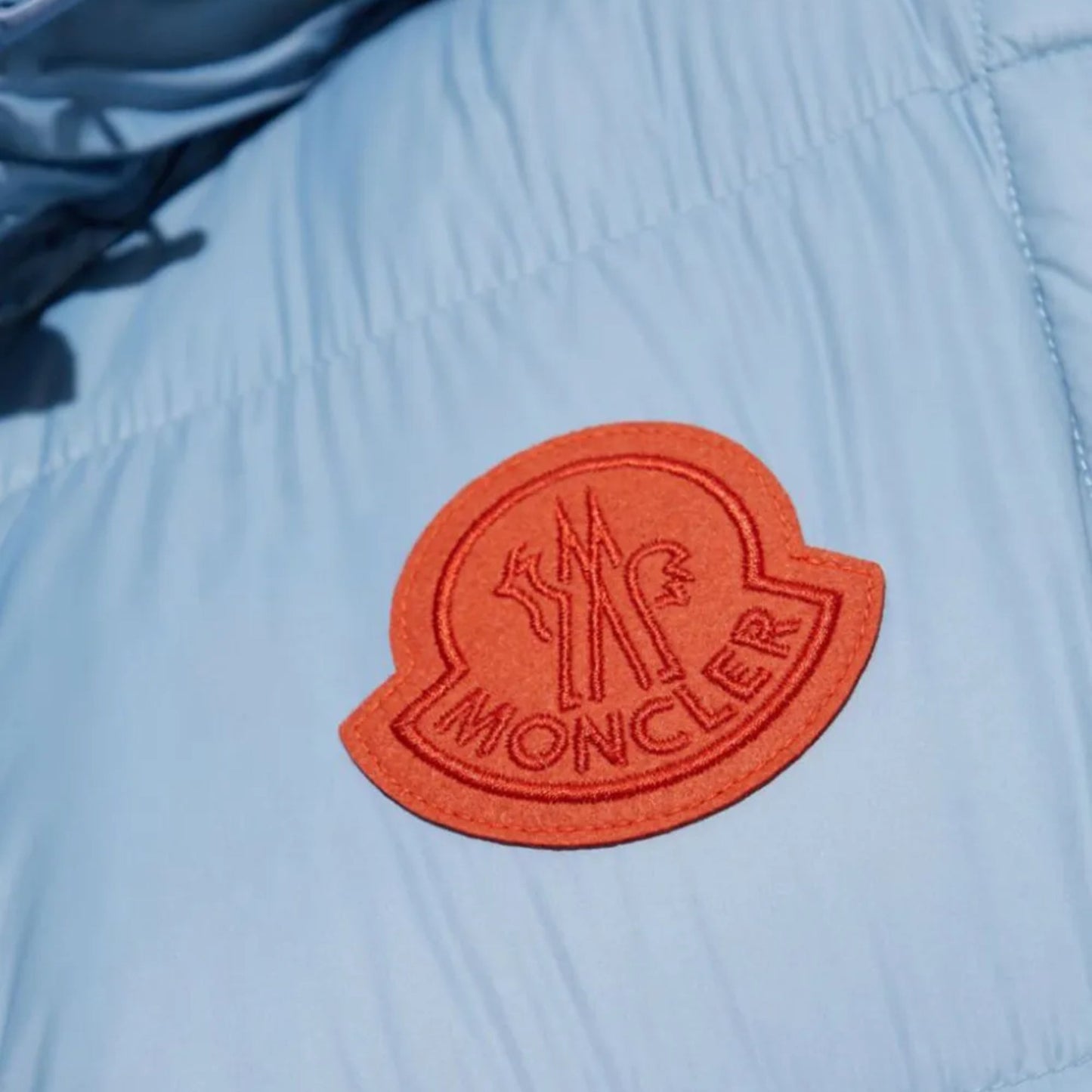 Moncler Jacket Cyclone Puffer Logo Blue
